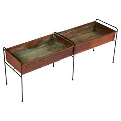 Mesa de flores de doble sección Hans-Agne Jakobsson en cobre, años 60