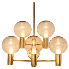 Hans Agne Jakobsson Five Armed Brass Wall Light