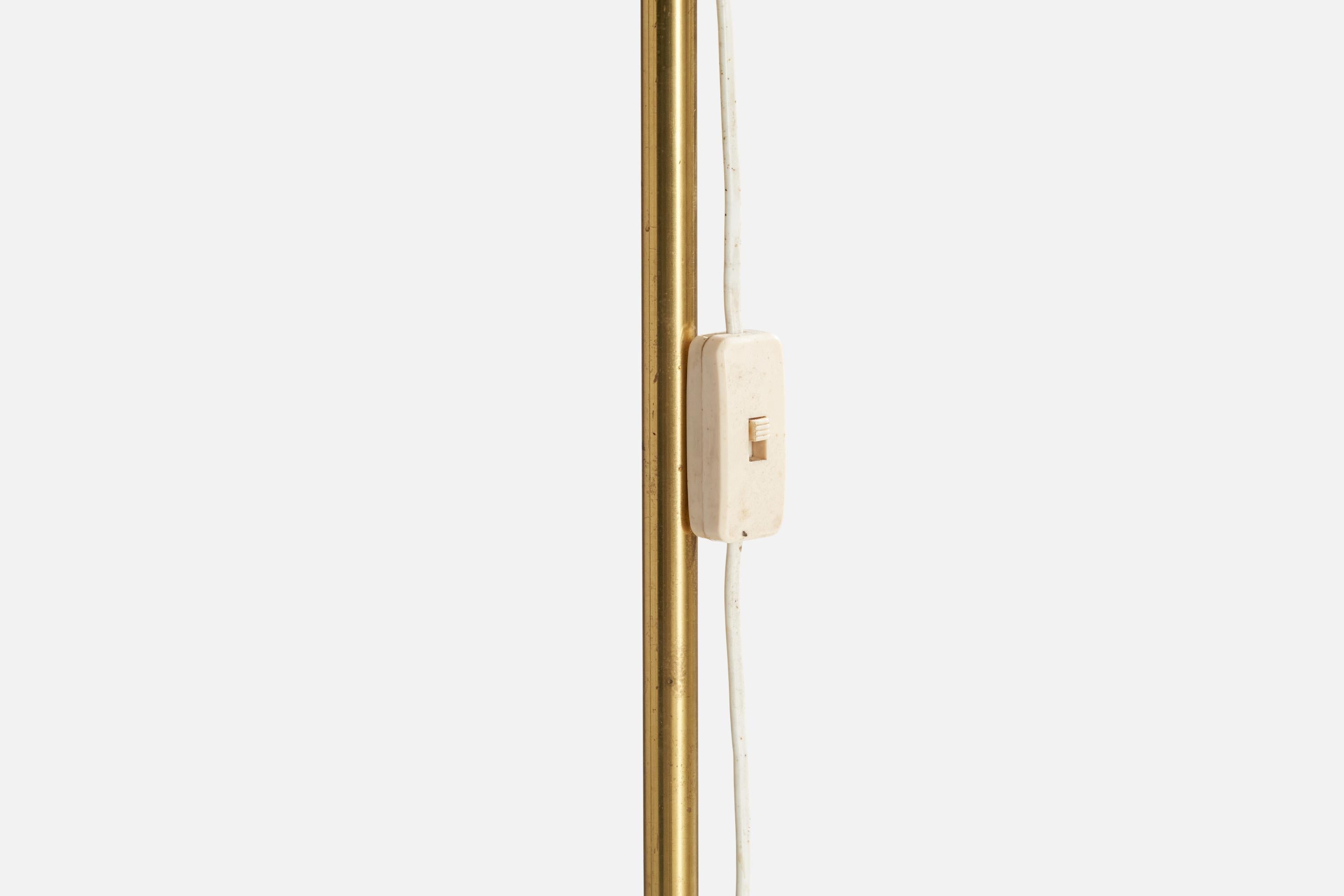 Lampadaire Hans-Agne Jakobsson, laiton, pin, Suède, 1970 en vente 1