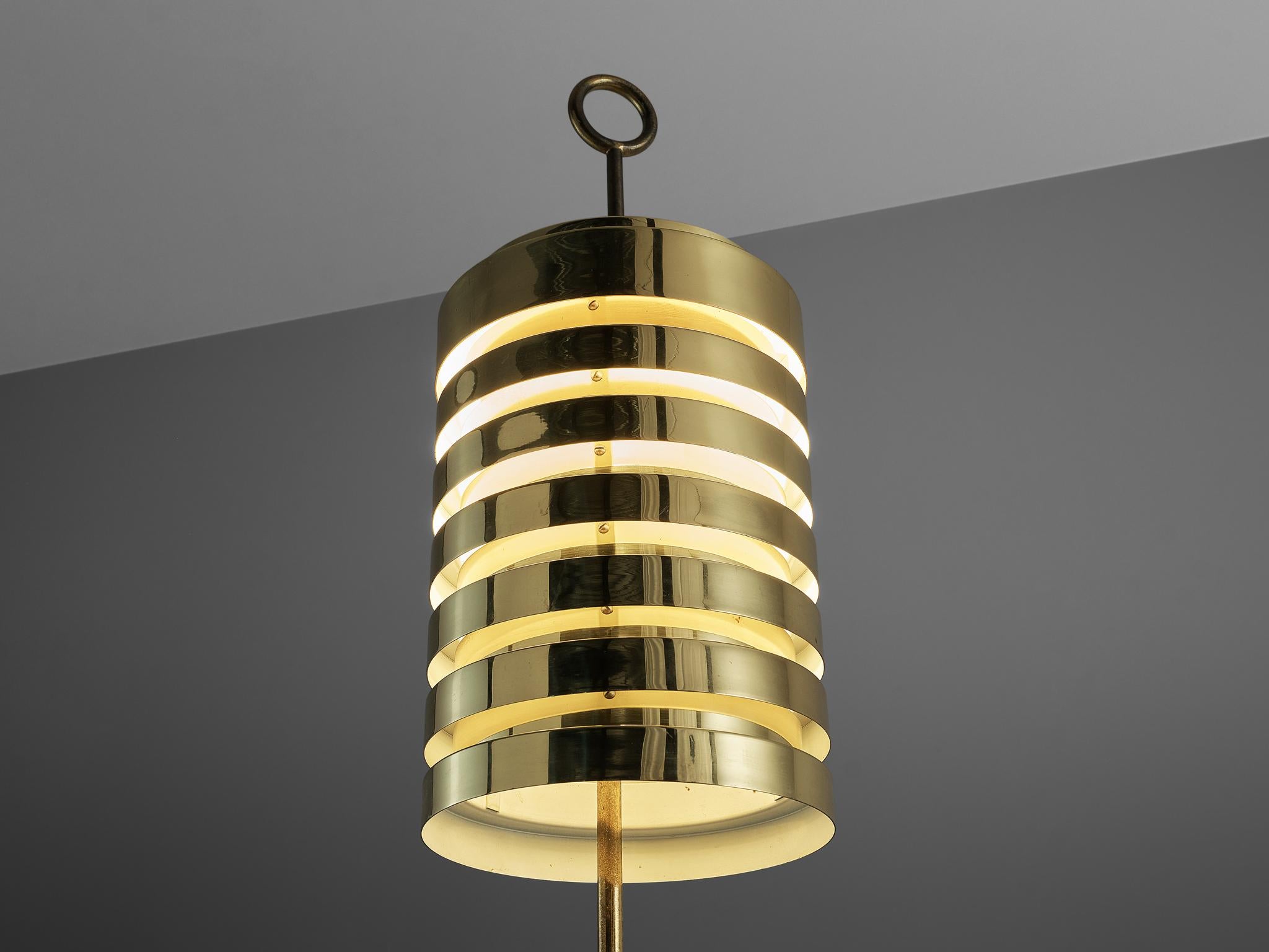 Metal Hans-Agne Jakobsson Floor Lamp Model 'G20' in Brass