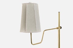 Hans-Agne Jakobsson, Floor Lamps, Brass, Fabric, Sweden, 1970s