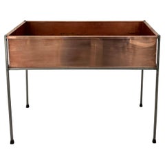 Hans-Agne Jakobsson flower table planter M/74, copper and steel, Sweden, 1950s