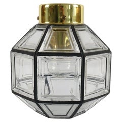 Hans-Agne Jakobsson - Flush Mount, Glas-Messing, hergestellt von Glashütte Limburg, 1970er Jahre