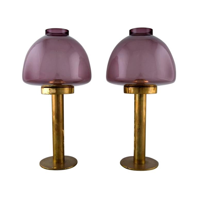 Hans-Agne Jakobsson for A / B Markaryd, a Pair of Oil Lamps, 1960s-1970s