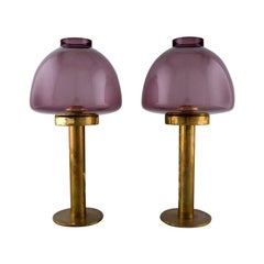 Vintage Hans-Agne Jakobsson for A / B Markaryd, a Pair of Oil Lamps, 1960s-1970s
