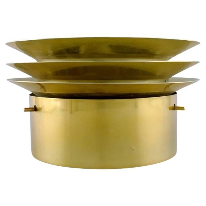 Hans Agne Jakobsson for a / B Markaryd, Brass Ceiling Lamp, Swedish Design