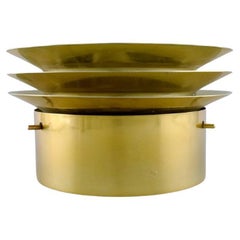 Hans Agne Jakobsson for a / B Markaryd, Brass Ceiling Lamp, Swedish Design