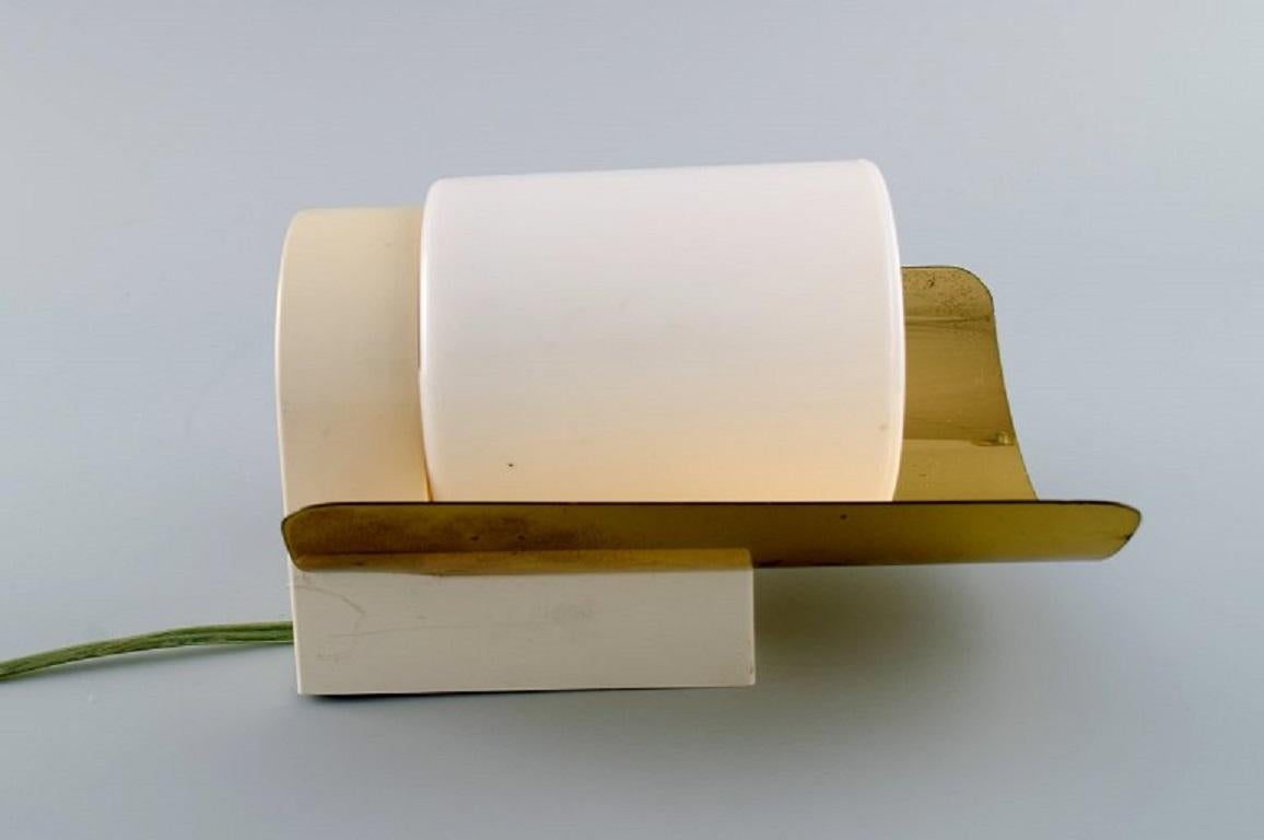 Swedish Hans Agne Jakobsson for A / B Markaryd, Wall Lamp in Brass and Lacquered Metal.  For Sale