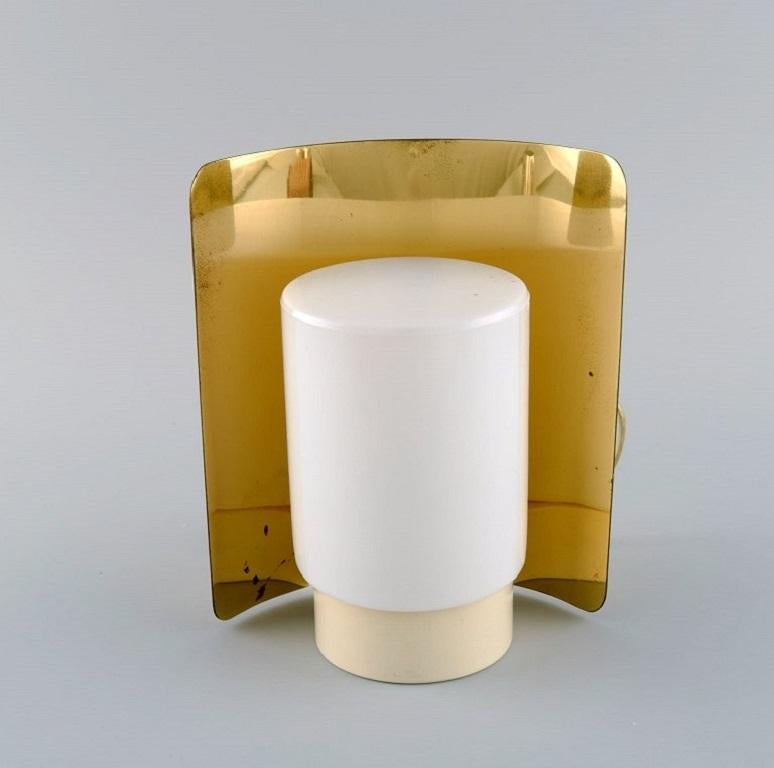 Mid-20th Century Hans Agne Jakobsson for A / B Markaryd, Wall Lamp in Brass and Lacquered Metal.  For Sale
