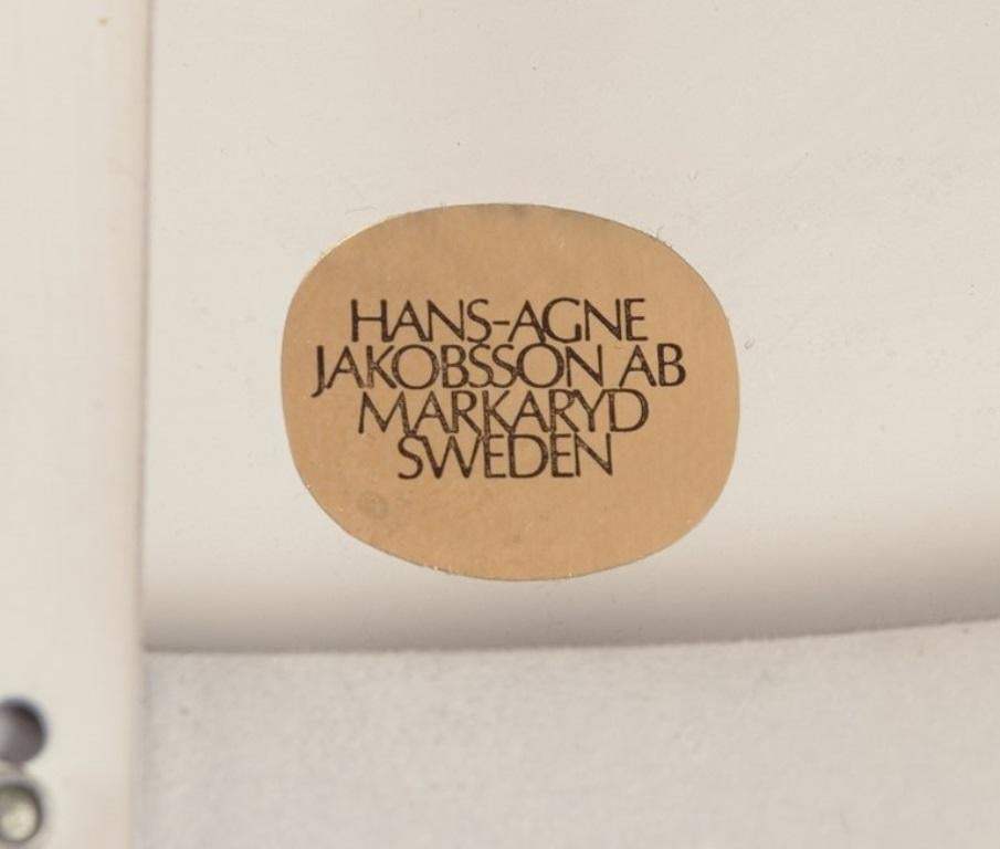 Hans-Agne Jakobsson per AB Markaryd. Lampada da soffitto in metallo verniciato di bianco. in vendita 1