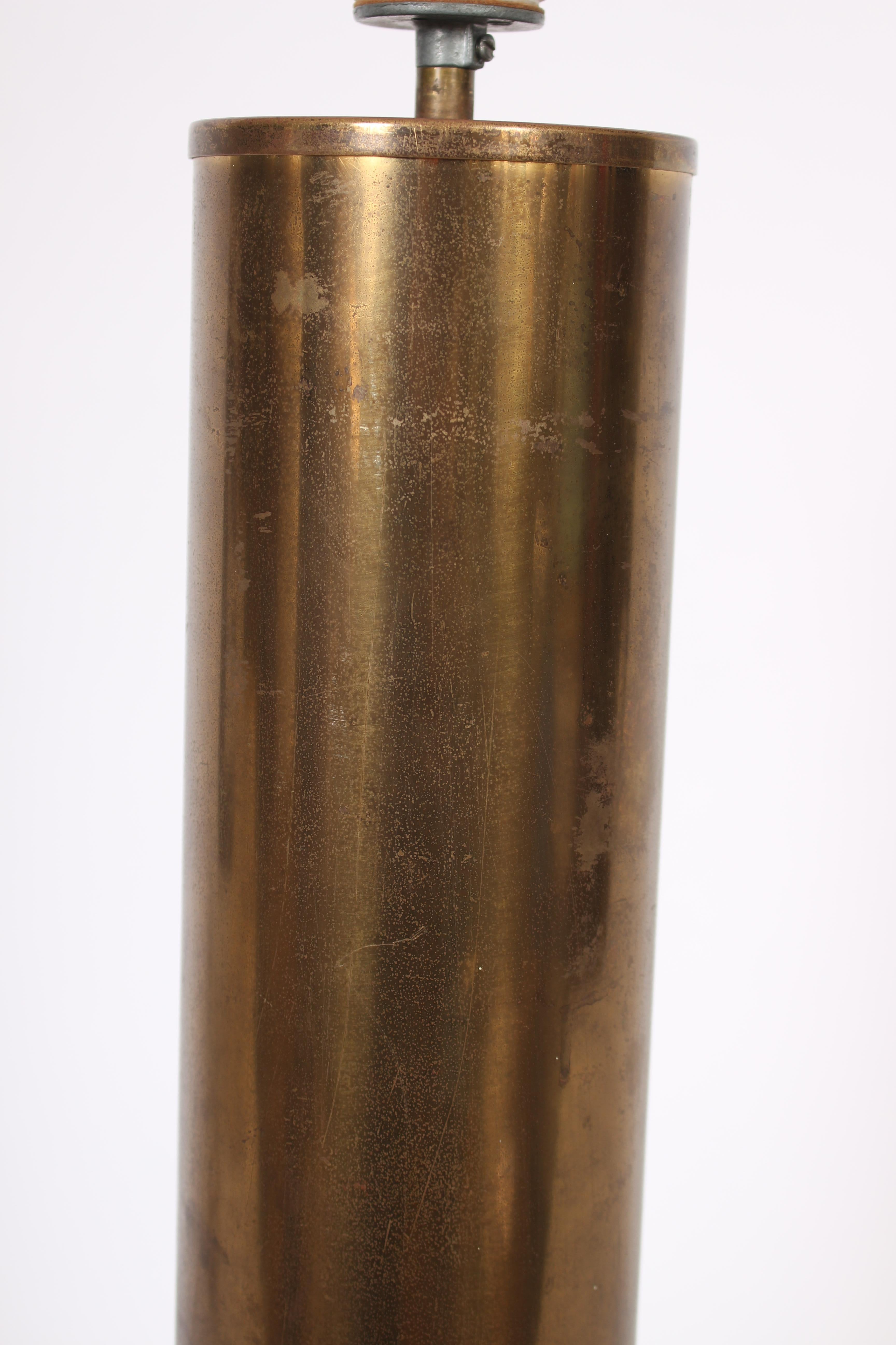 Hans Agne Jakobsson for AB Markyard Brass Table Lamp, 1960s In Good Condition For Sale In Bainbridge, NY