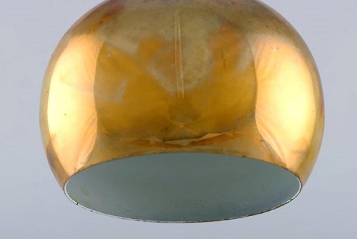 Hans Agne Jakobsson for Markaryd, a Pair of Onion Shaped Ceiling Lamps in Brass In Good Condition In Copenhagen, DK