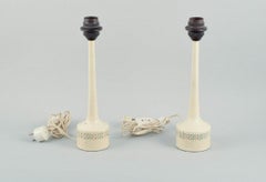 Hans Agne Jakobsson for Markaryd, a Pair of Retro Wooden Table Lamps