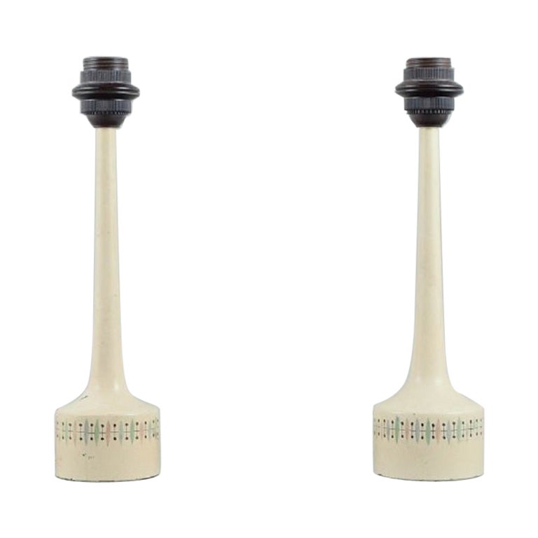 Hans Agne Jakobsson pour Markaryd, une paire de lampes de table rétro en bois