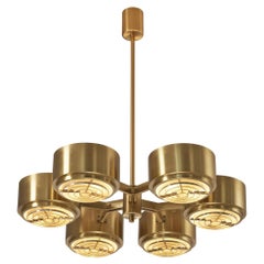 Hans-Agne Jakobsson Ceiling Light in Brass 