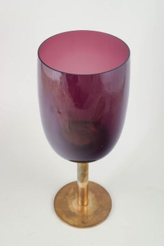 Hans-Agne Jakobsson for Markaryd. Monumental mouth-blown glass candle holder.