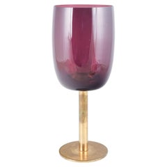Hans-Agne Jakobsson for Markaryd. Monumental mouth-blown glass candle holder.