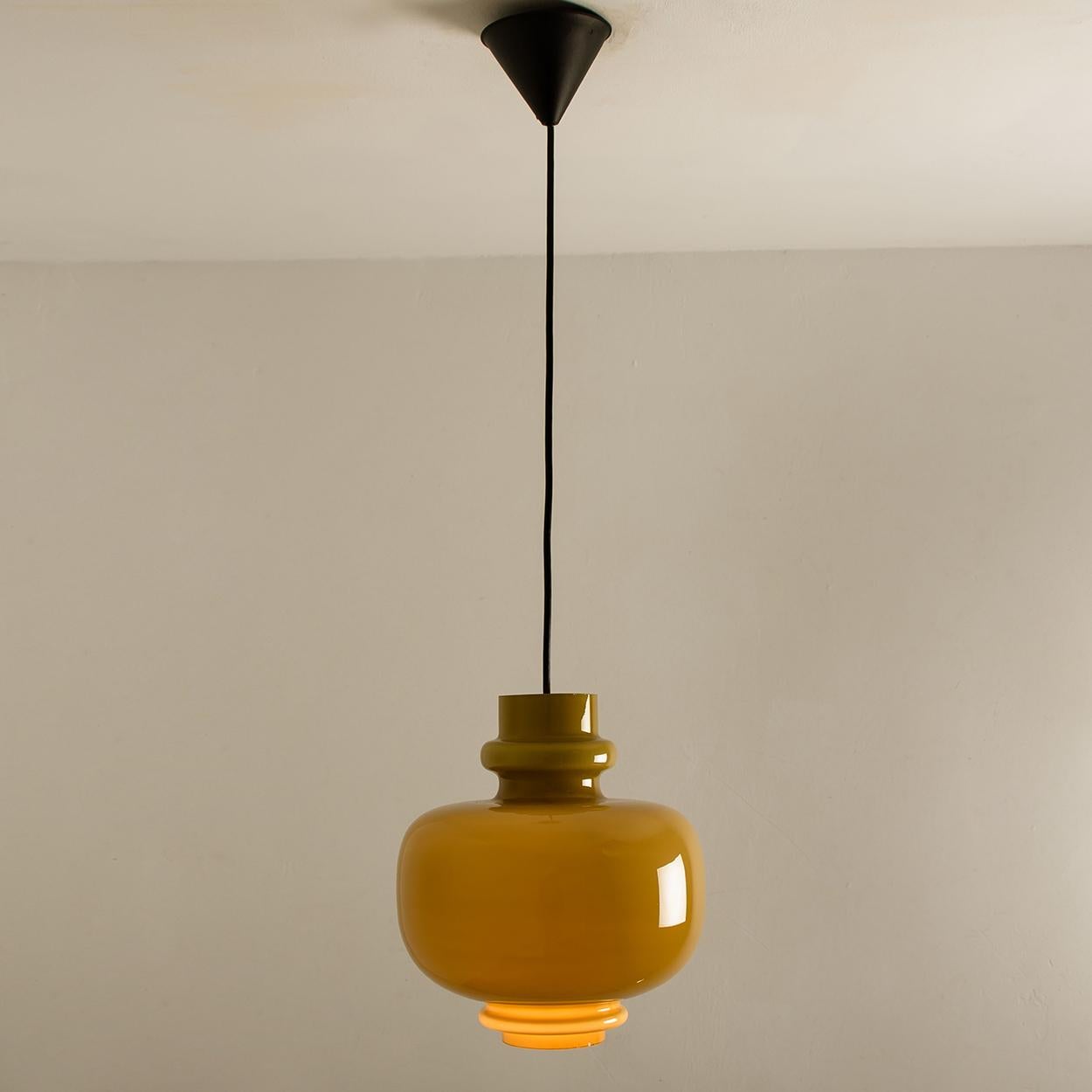 Hans-Agne Jakobsson for Staff Braun Glass Pendant Lights, 1960 2