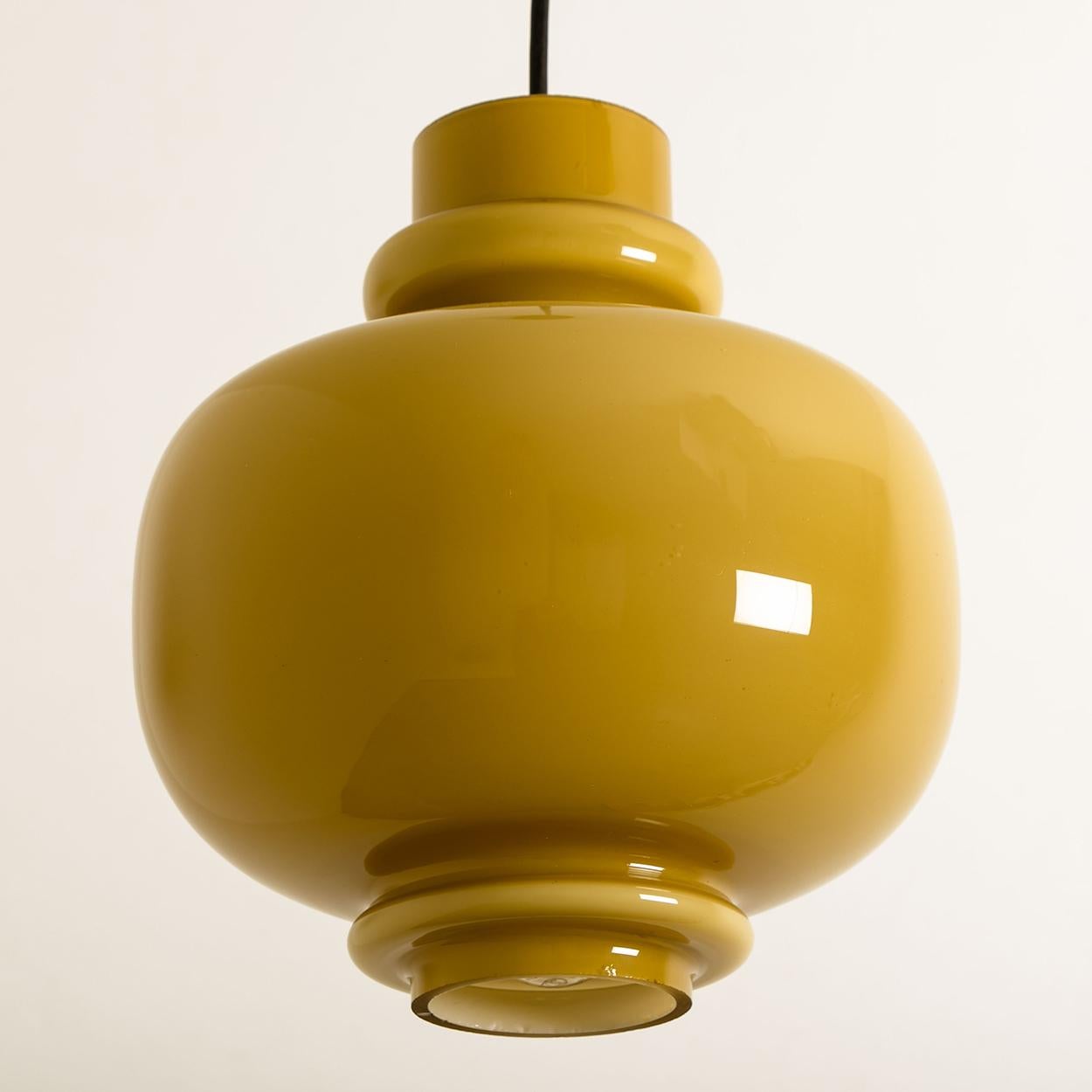 Hans-Agne Jakobsson for Staff Braun Glass Pendant Lights, 1960 3