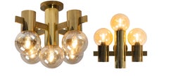 Hans Agne Jakobsson for Teka, Brass Wall and Ceiling Light