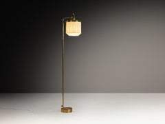 Hans-Agne Jakobsson 'Fringe' 'G-109 Floor lamp in Brass and Silk