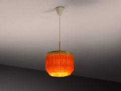 Hans-Agne Jakobsson 'Fringe' Pendant in Silk and Brass
