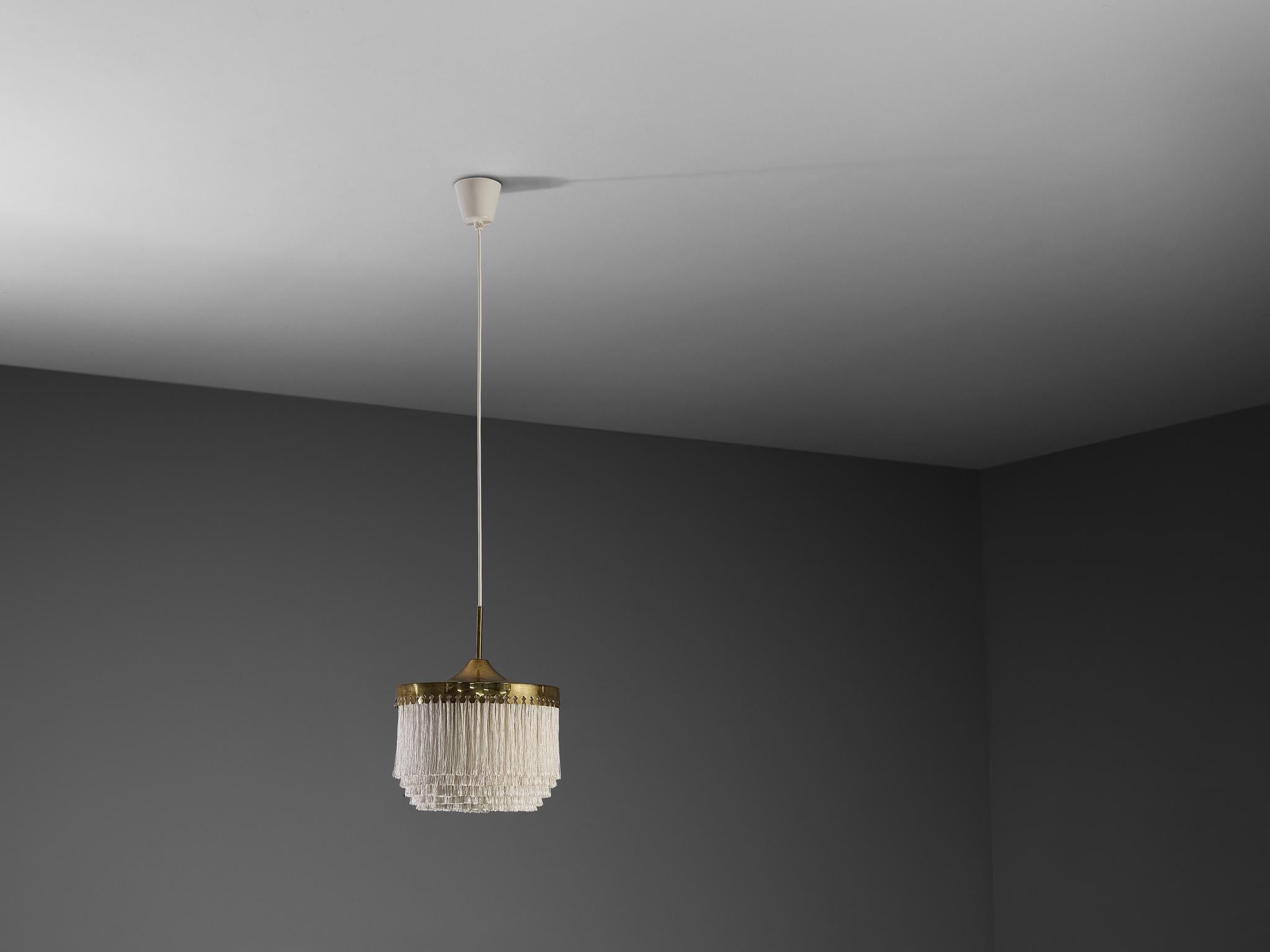 Hans-Agne Jakobsson 'Fringe' Pendant in Silk and Brass en venta 1