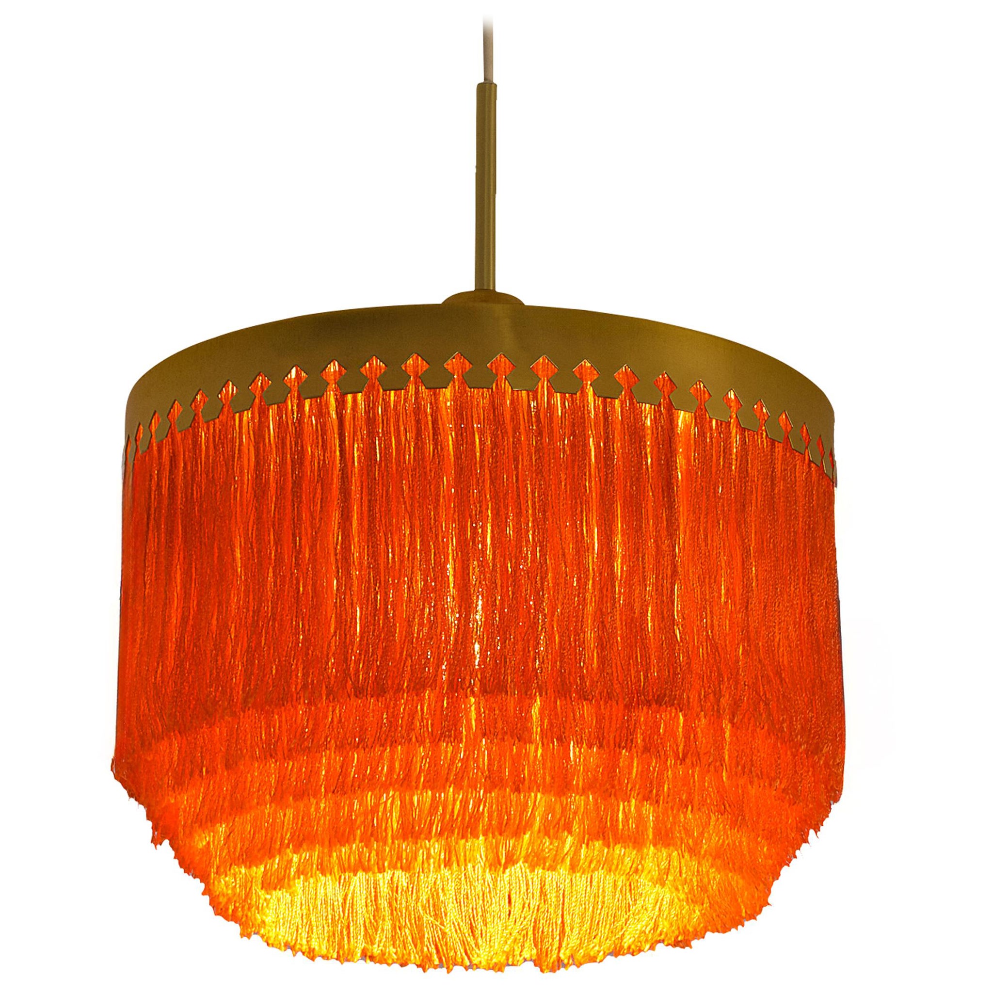 Hans-Agne Jakobsson 
Fringe
 Pendant in Silk and Brass en vente
