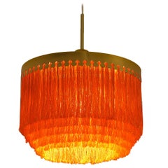 Hans-Agne Jakobsson 'Fringe' Pendant in Silk and Brass