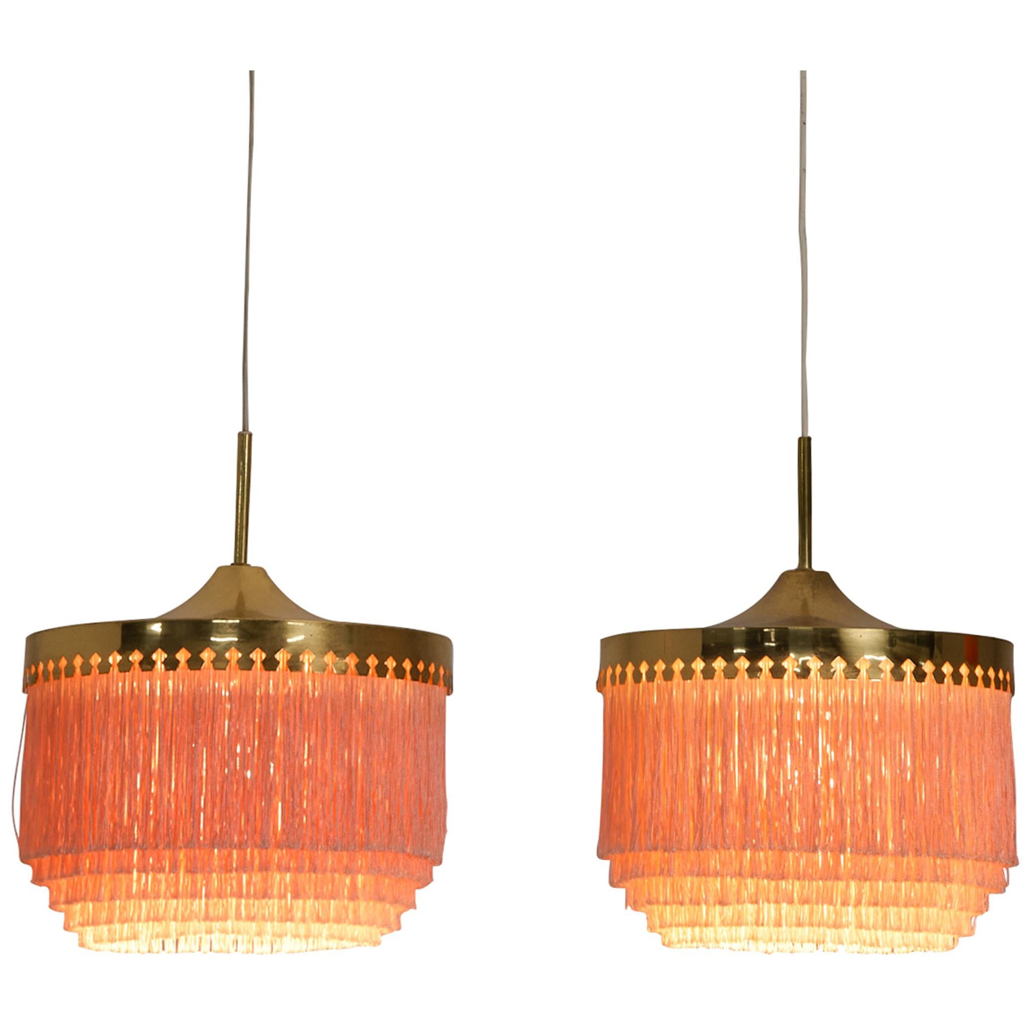 Hans-Agne Jakobsson 
Fringe
 Pendants in Silk and Brass