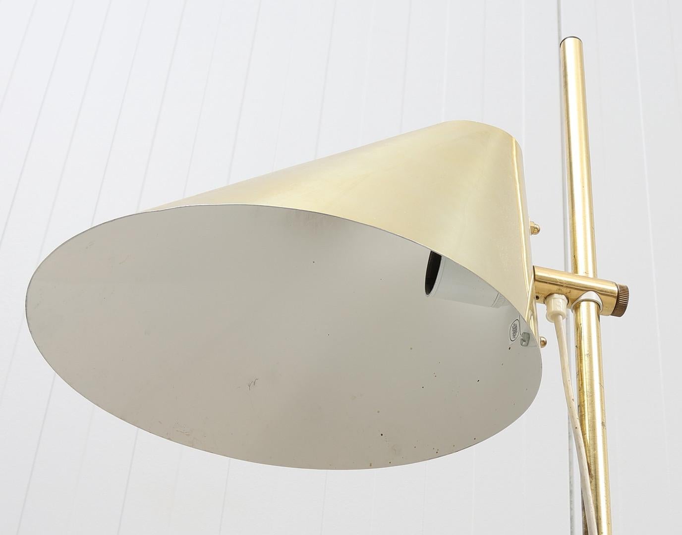 Scandinavian Modern Hans Agne Jakobsson G185 Cone Shape Floor Lamp For Sale