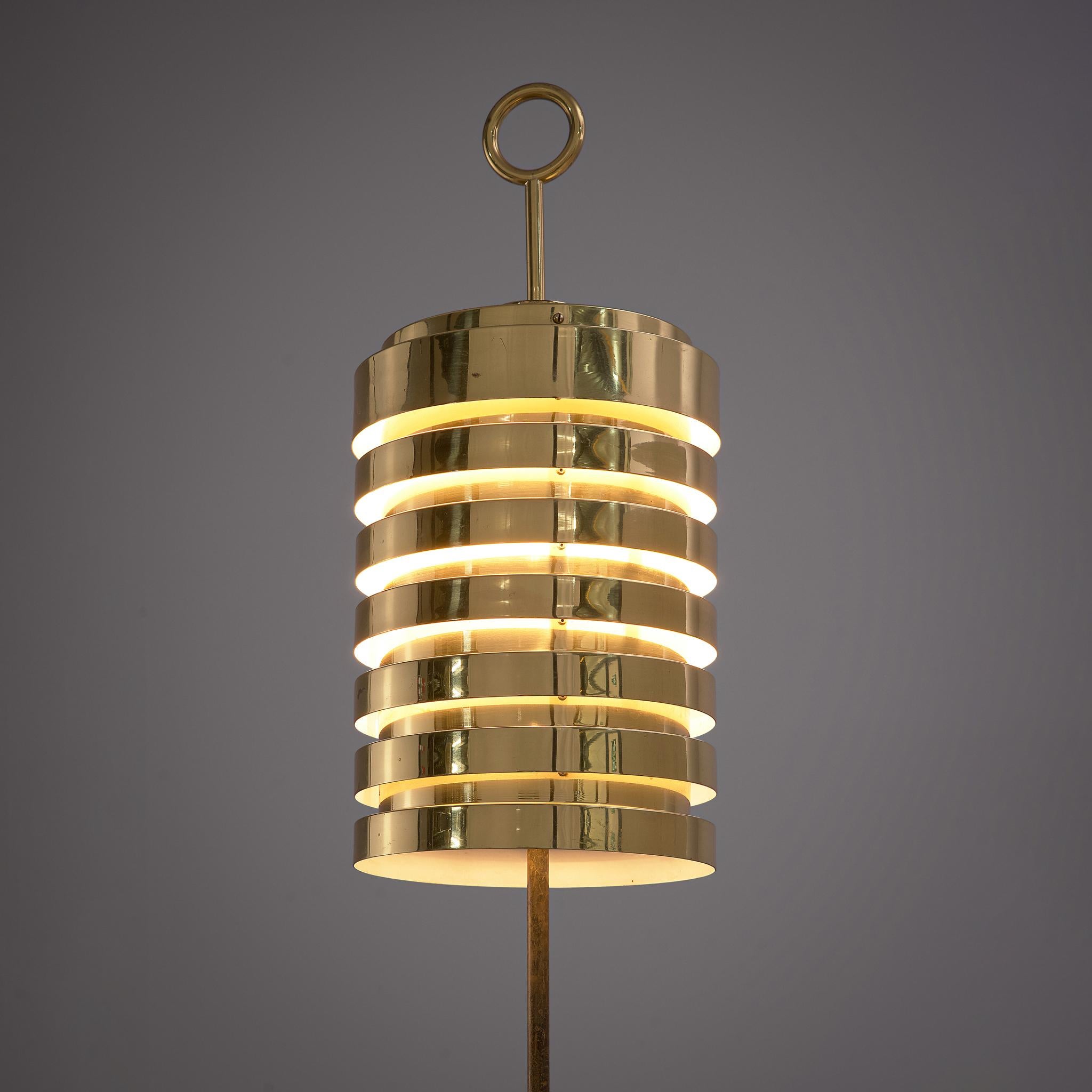 Hans-Agne Jakobsson 'G20' Floor Lamp in Brass In Good Condition In Waalwijk, NL