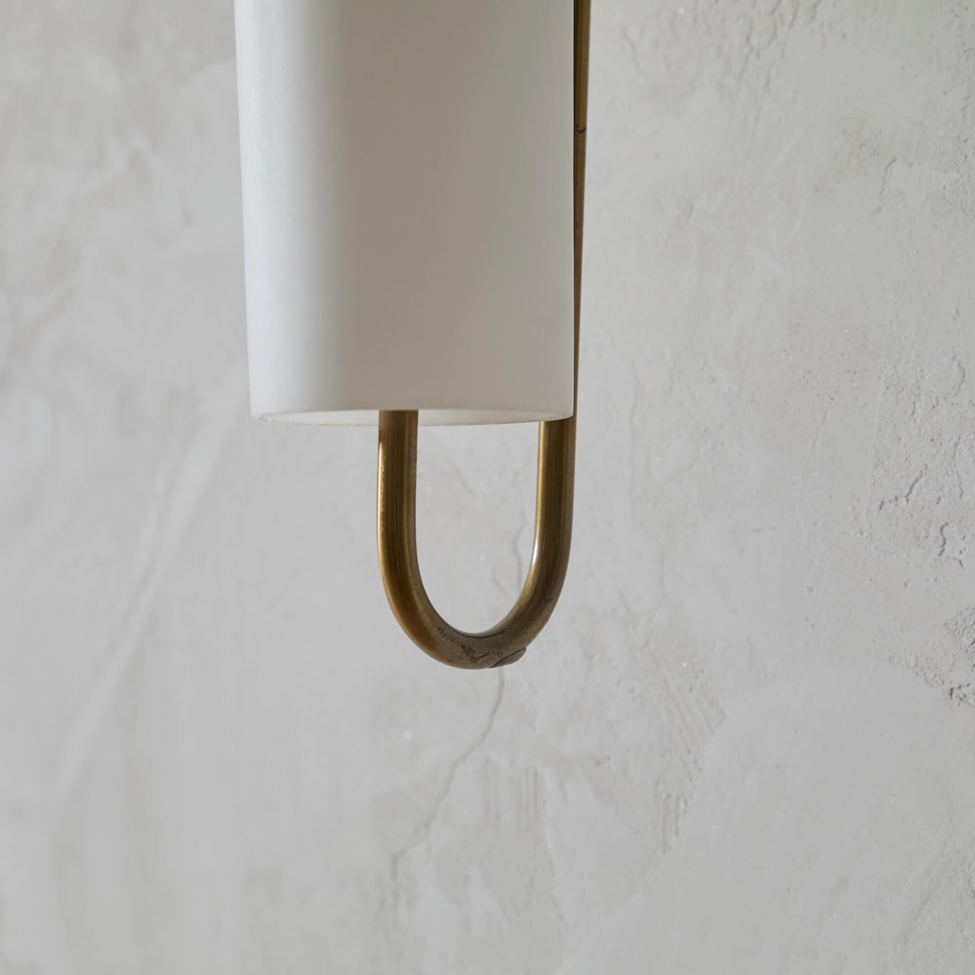 Lámpara de cristal y latón Hans-Agne Jakobsson Sueco en venta