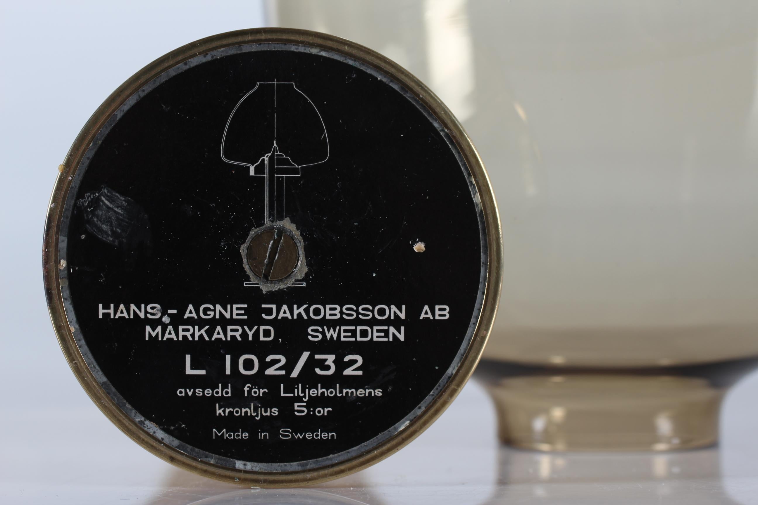 Swedish Hans Agne Jakobsson Hurricane Brass Candle Holder L102/32 Markaryd Sweden 1960s For Sale