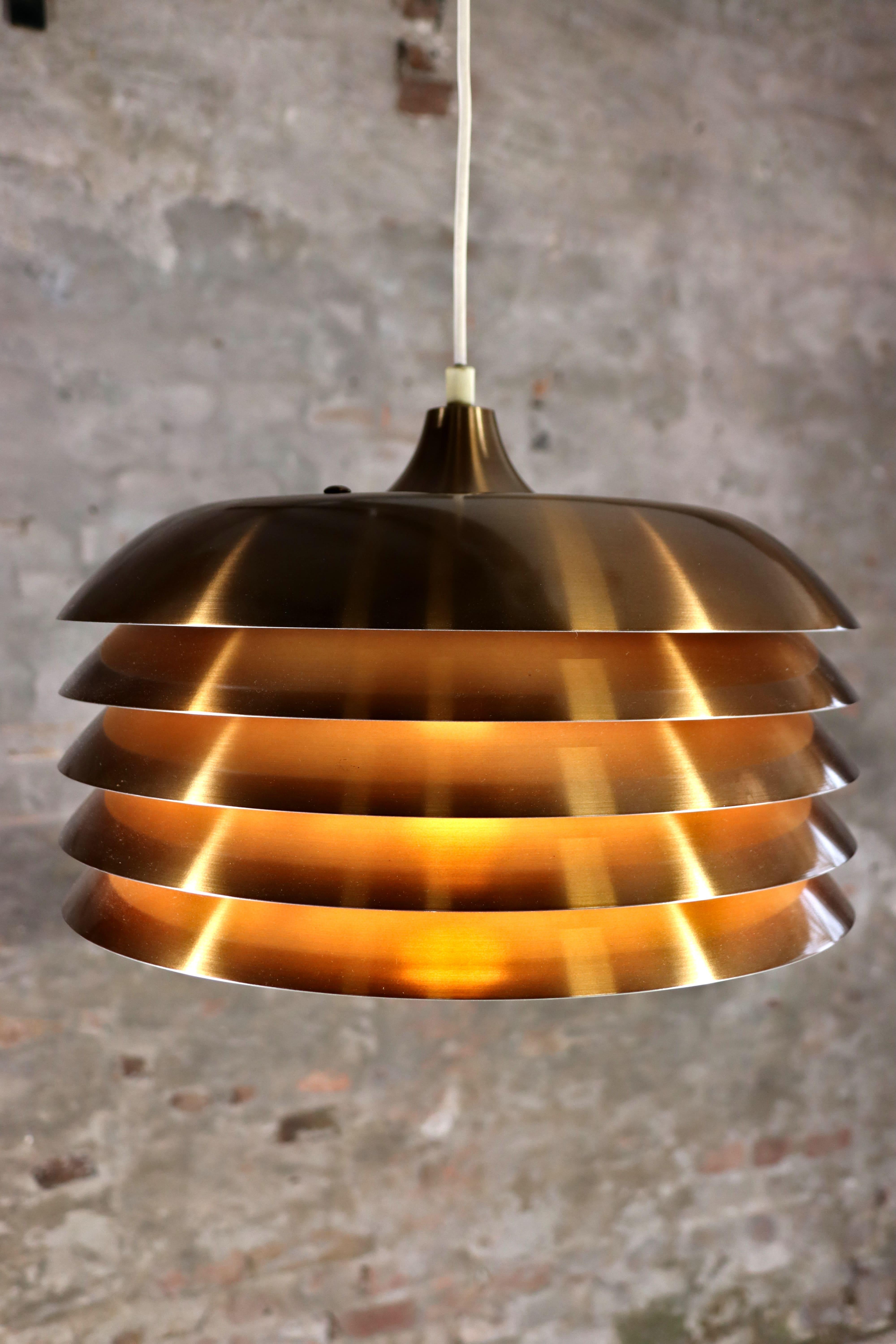 European Hans-Agne Jakobsson – Lamingo – T742 – Brass Ceiling Lamp – Markaryd Sweden For Sale