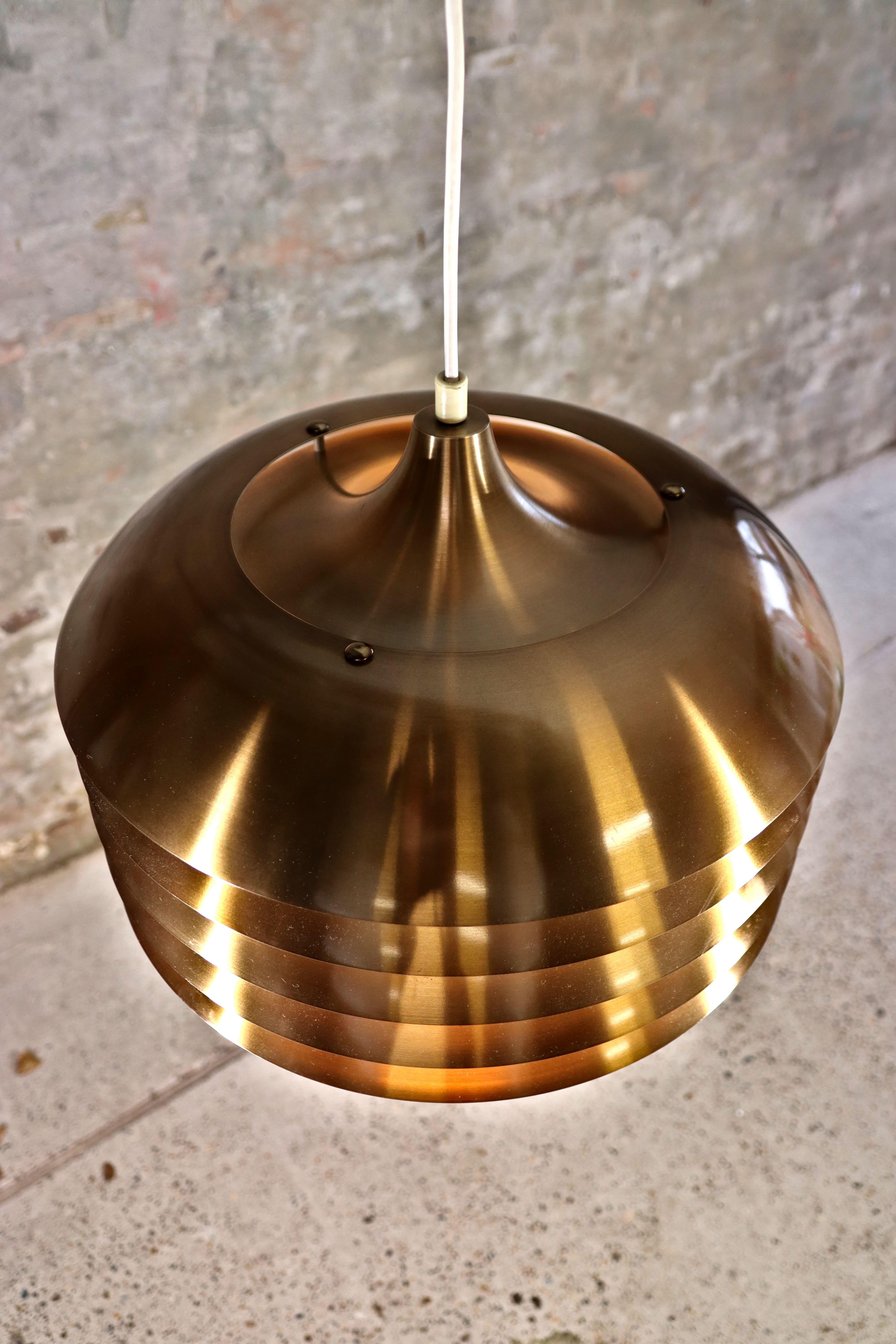 Late 20th Century Hans-Agne Jakobsson – Lamingo – T742 – Brass Ceiling Lamp – Markaryd Sweden For Sale