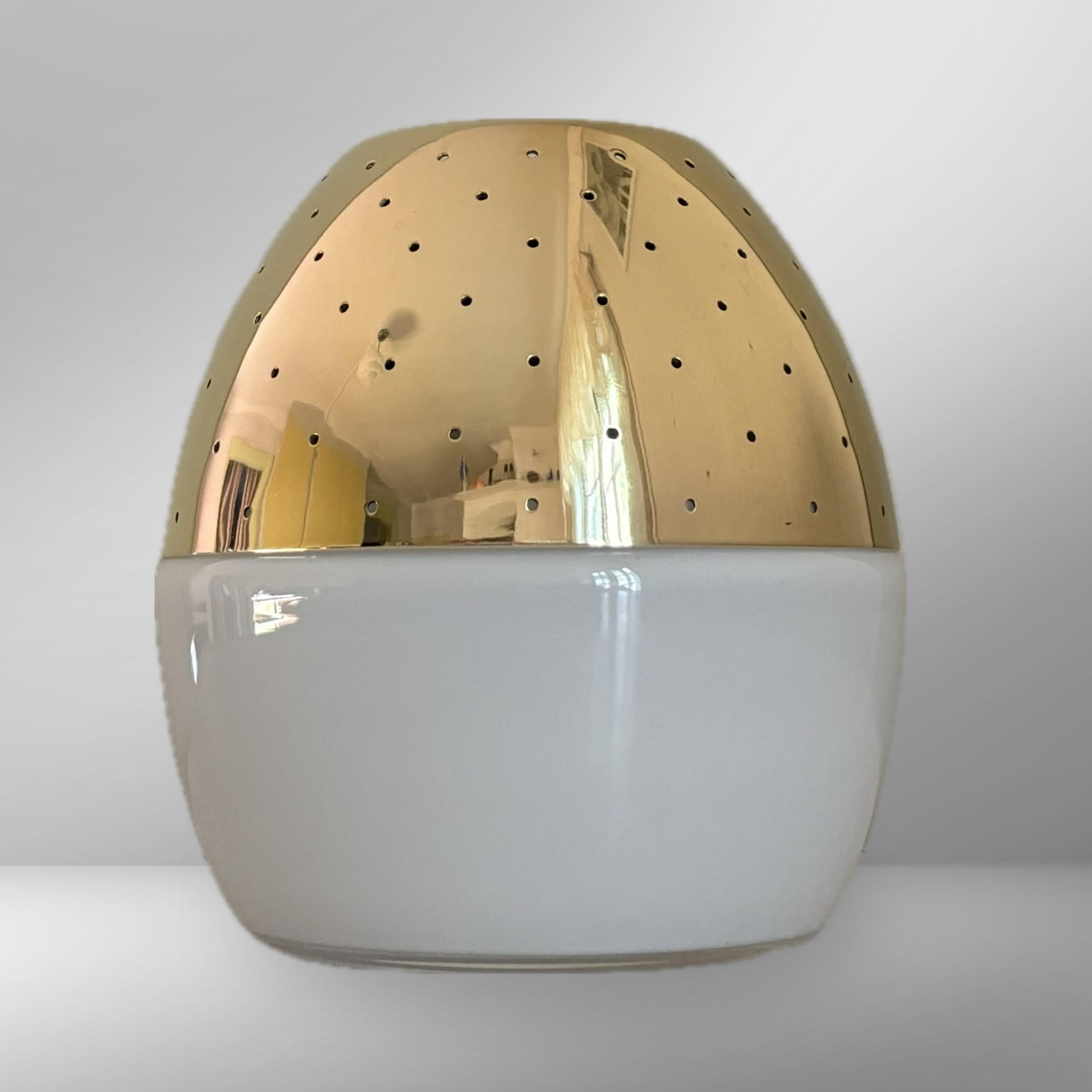 Mid-20th Century Hans-Agne Jakobsson lantern L163, candle tealight, glass and brass, Sweden, 1960 For Sale