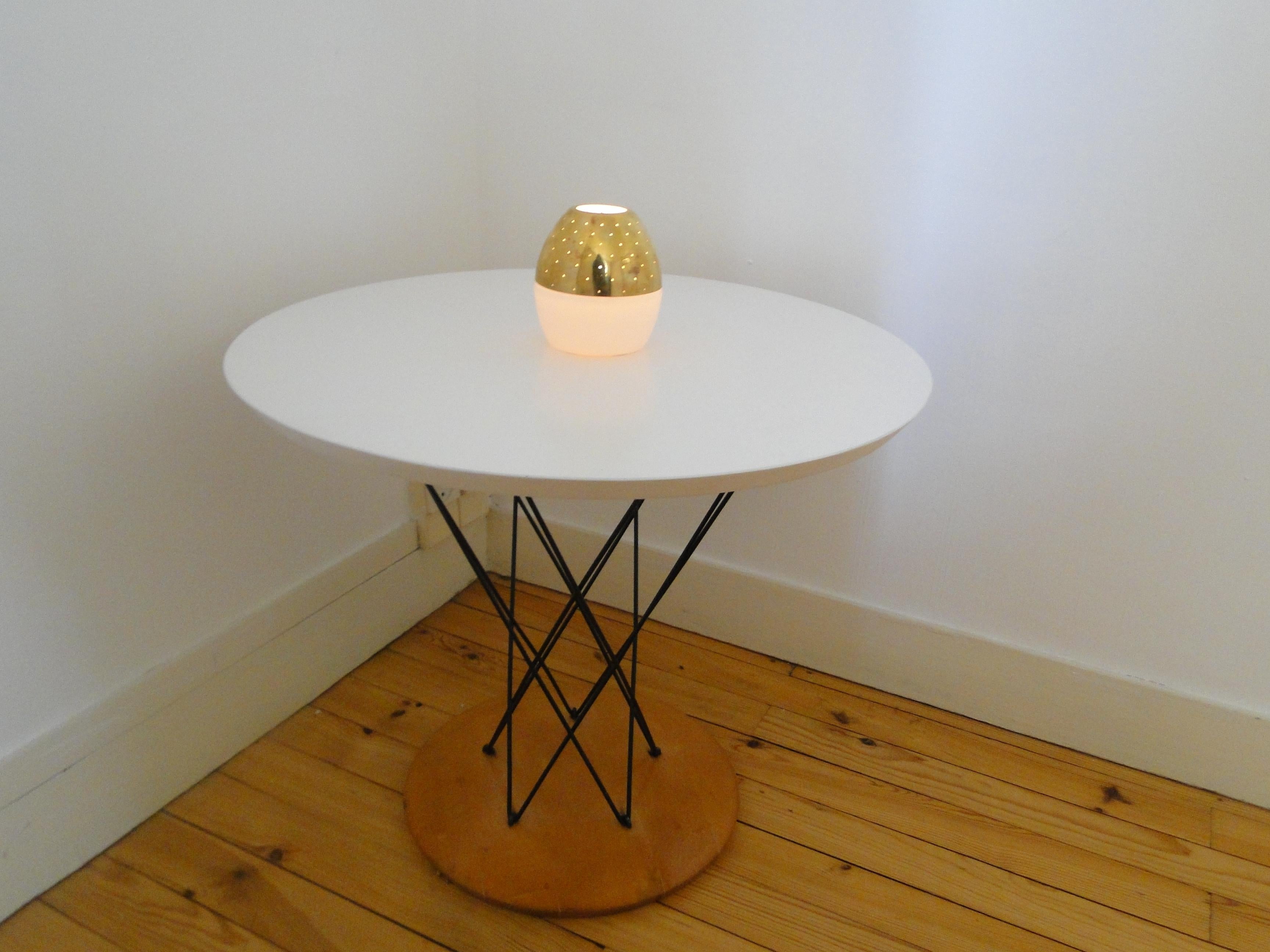 Hans Agne Jakobsson Markaryd Candle Lantern Tealight Brass Glass White Lamp en vente 4