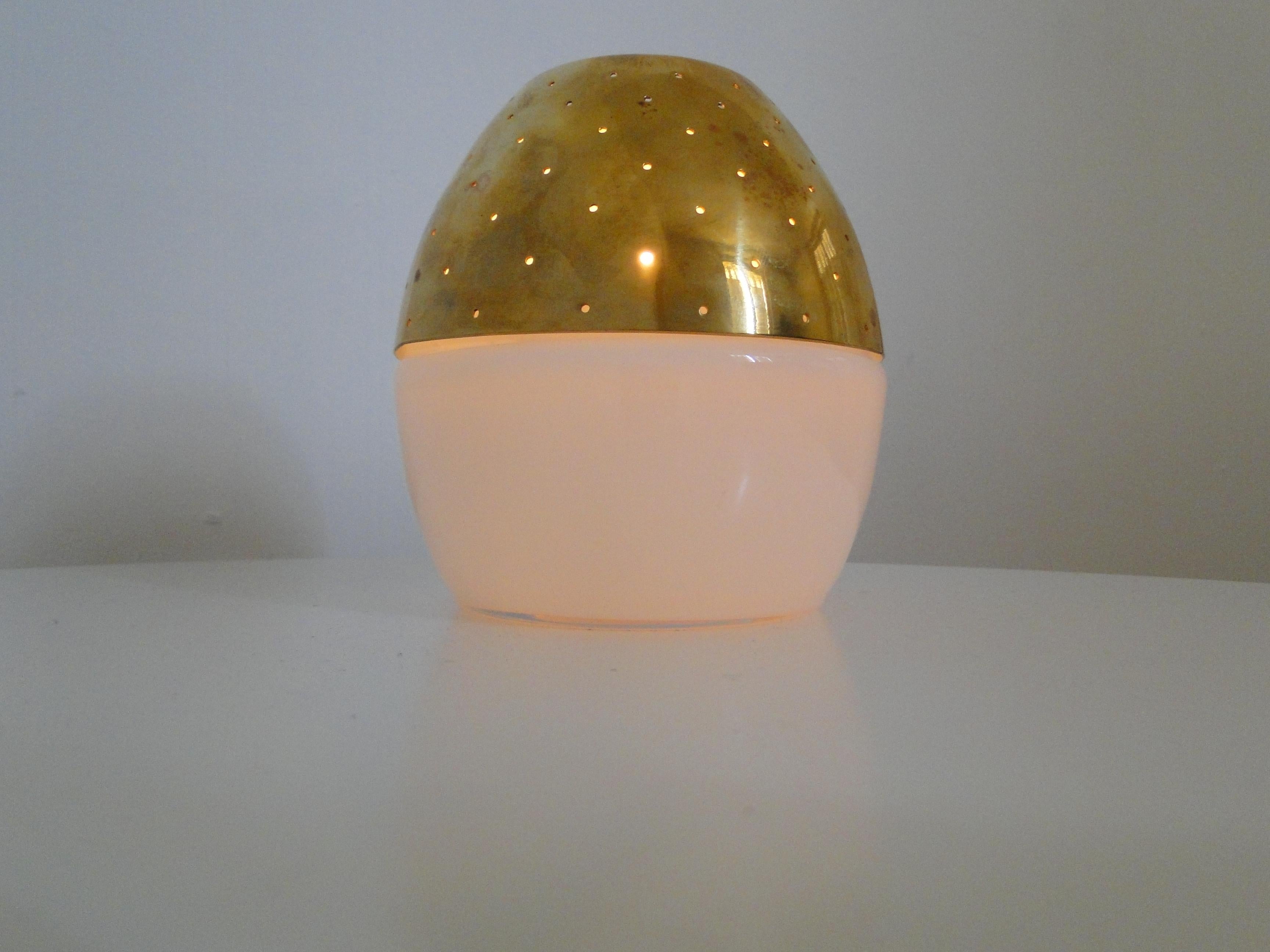 Hans Agne Jakobsson Markaryd Candle Lantern Tealight Brass Glass White Lamp For Sale 6