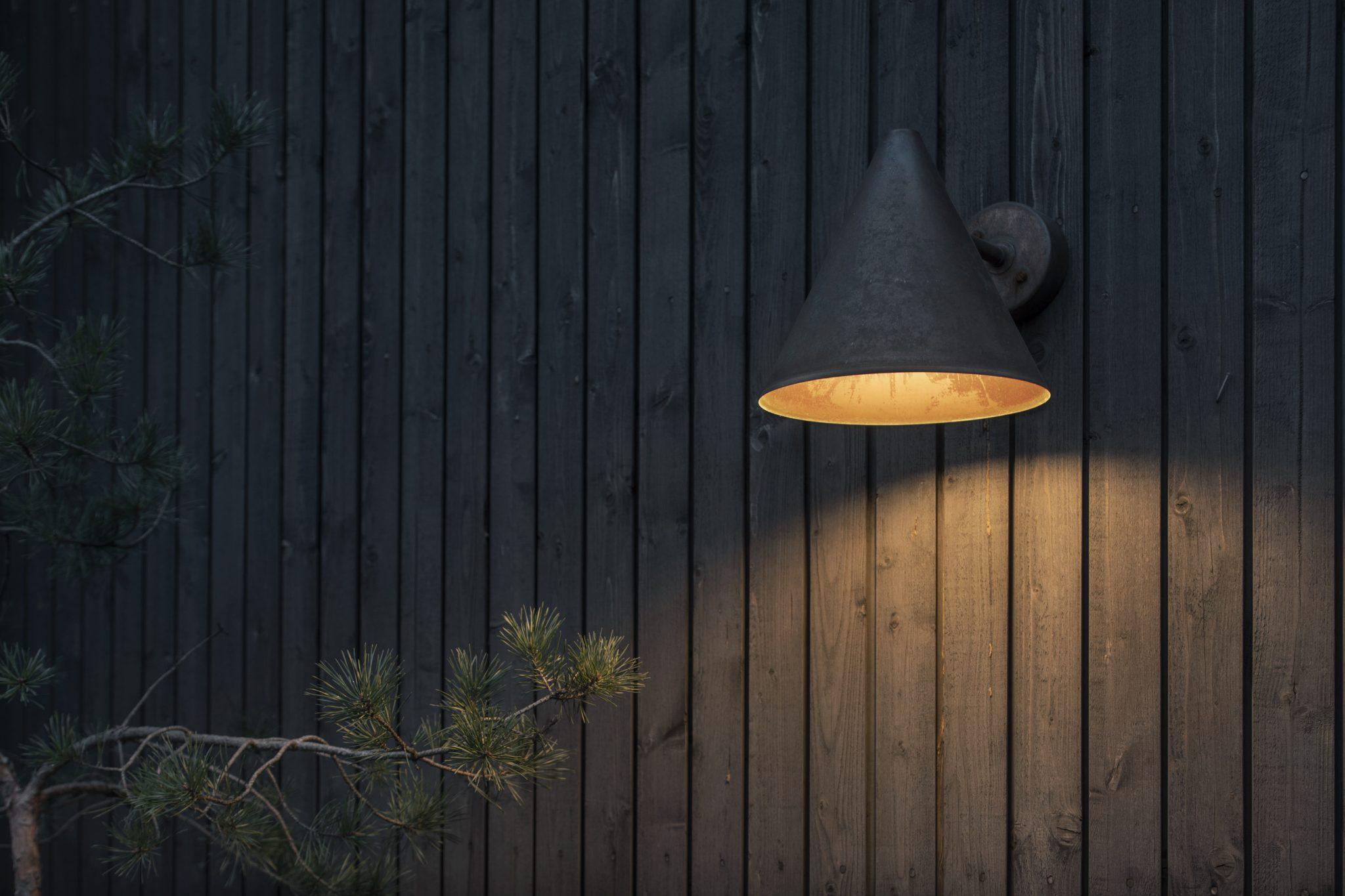 Hans-Agne Jakobsson 'Mini-Tratten' Darkly Patinated Outdoor Sconce For Sale 6