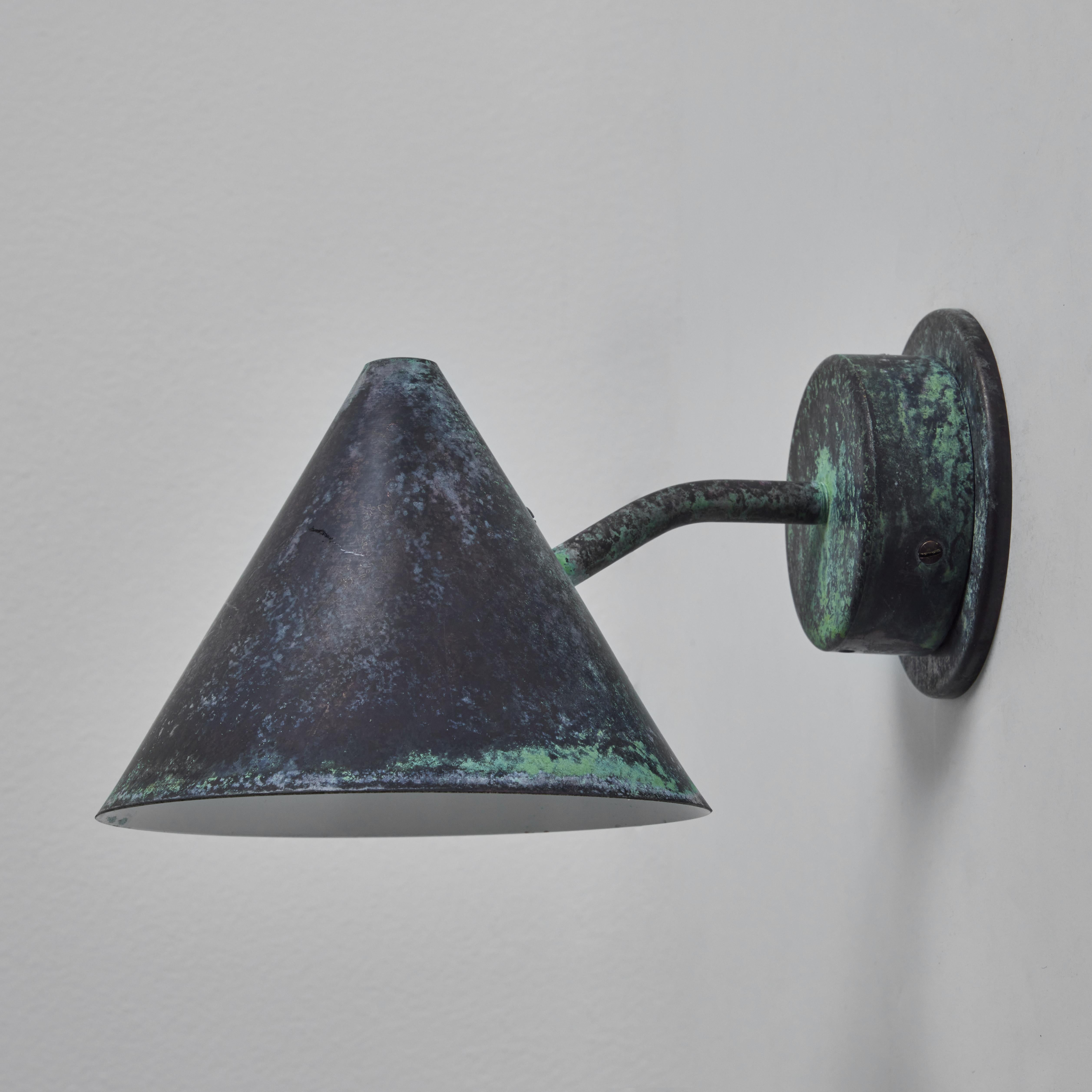 Hans-Agne Jakobsson 'Mini-Tratten' Darkly Patinated Outdoor Sconce For Sale 2