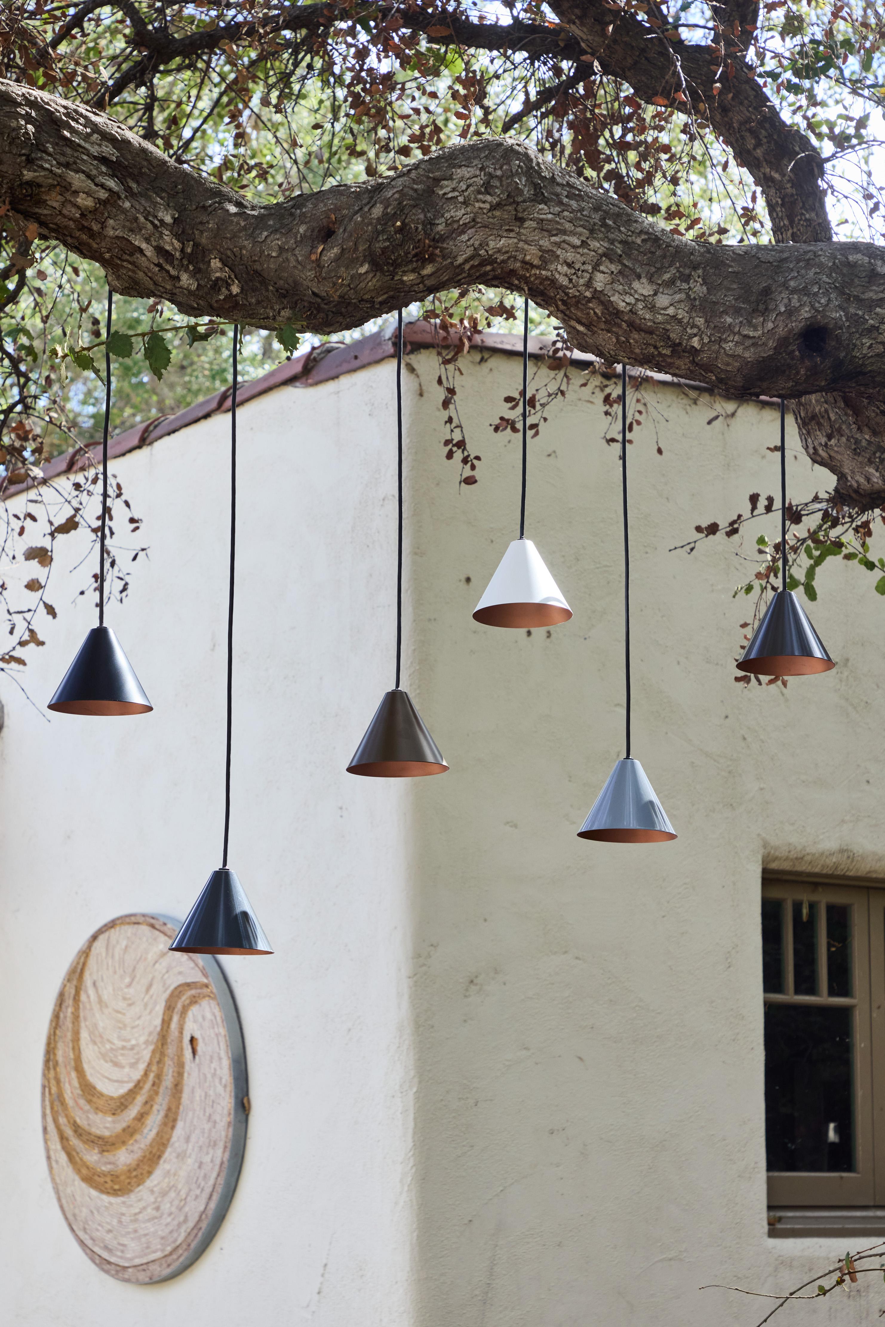 Contemporary Hans-Agne Jakobsson 'Mini-Tratten' Outdoor Pendant in Black For Sale