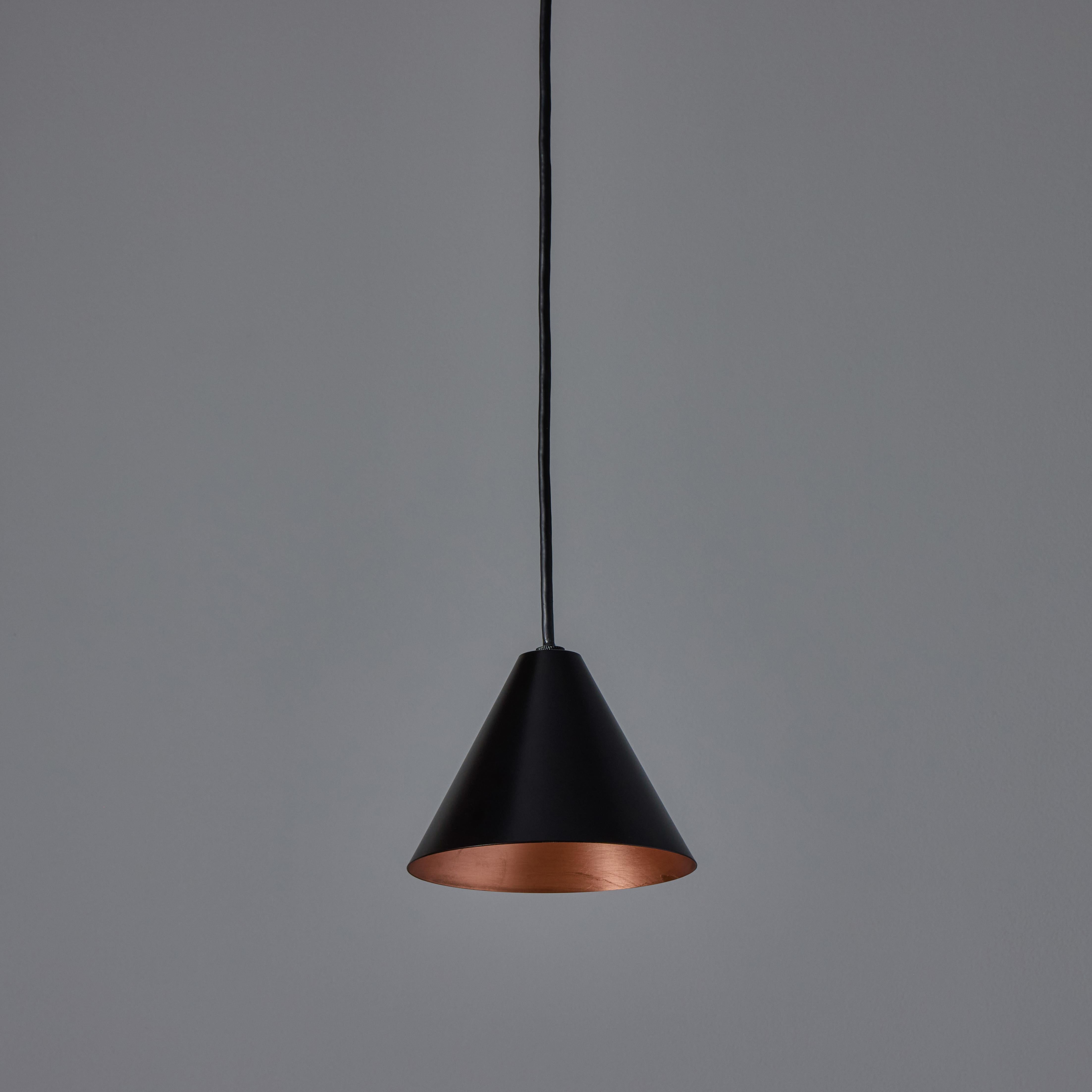 Metal Hans-Agne Jakobsson 'Mini-Tratten' Outdoor Pendant in Black For Sale