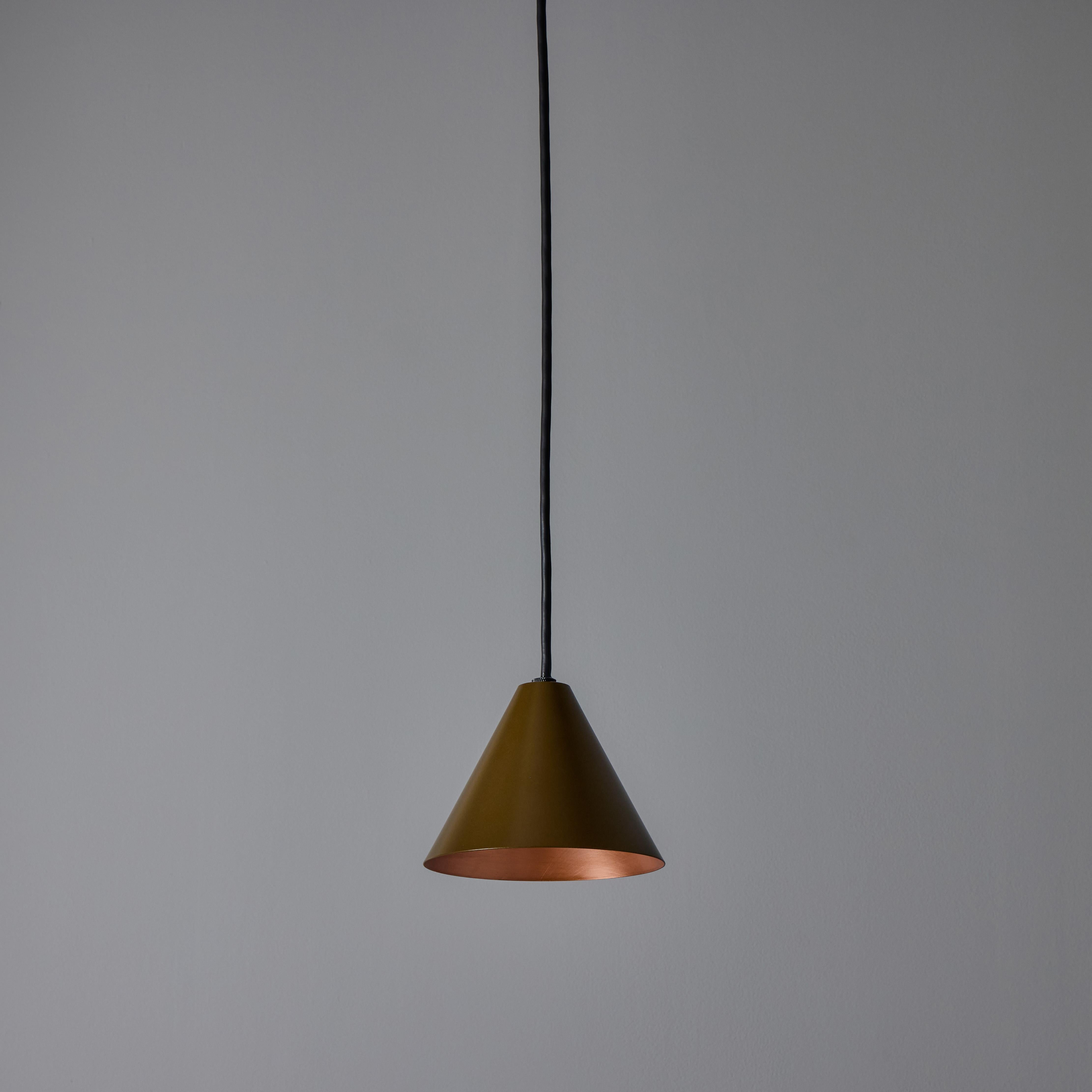 Metal Hans-Agne Jakobsson 'Mini-Tratten' Outdoor Pendant in Brown For Sale