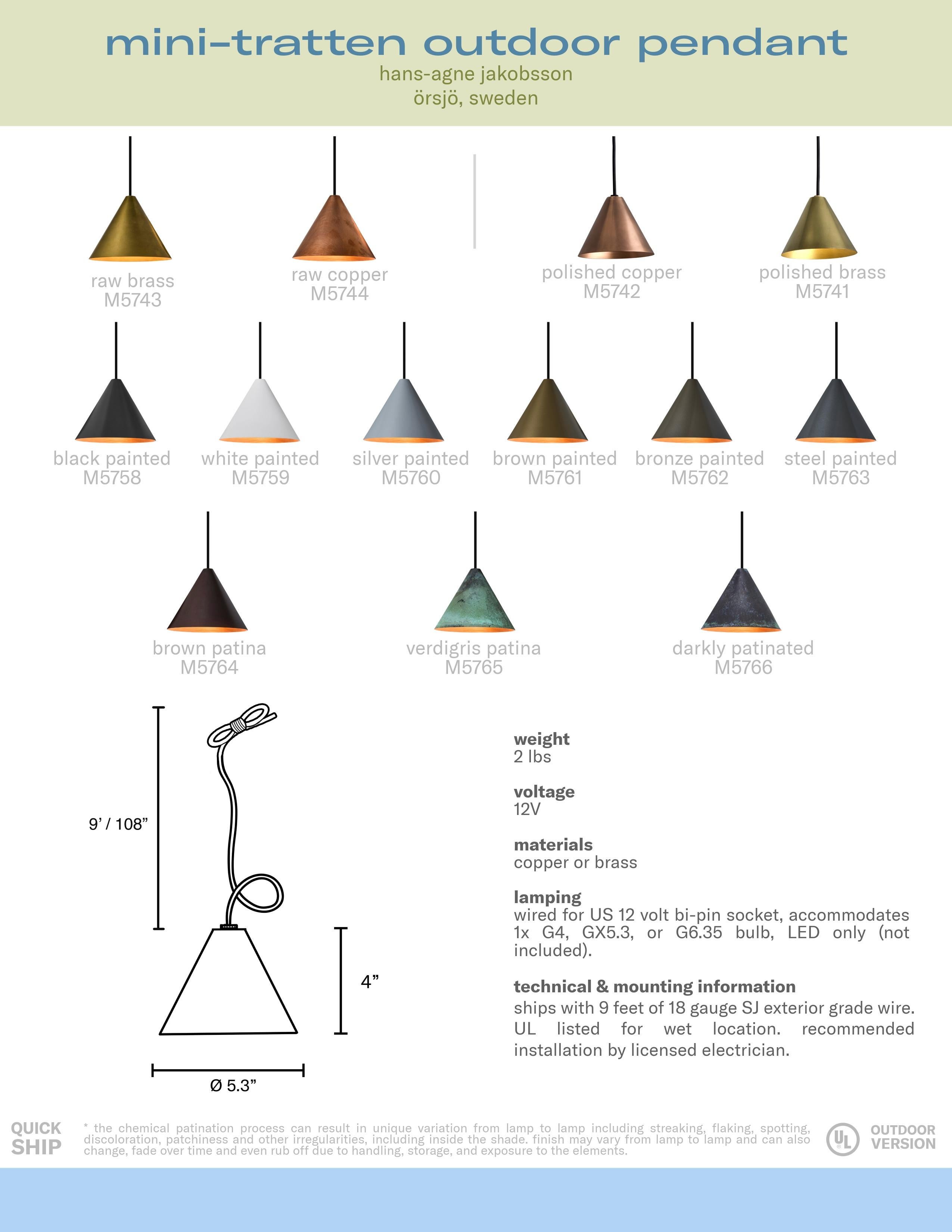 Suspension d'extérieur 'Mini-Tratten' de Hans-Agne Jakobsson en acier en vente 7