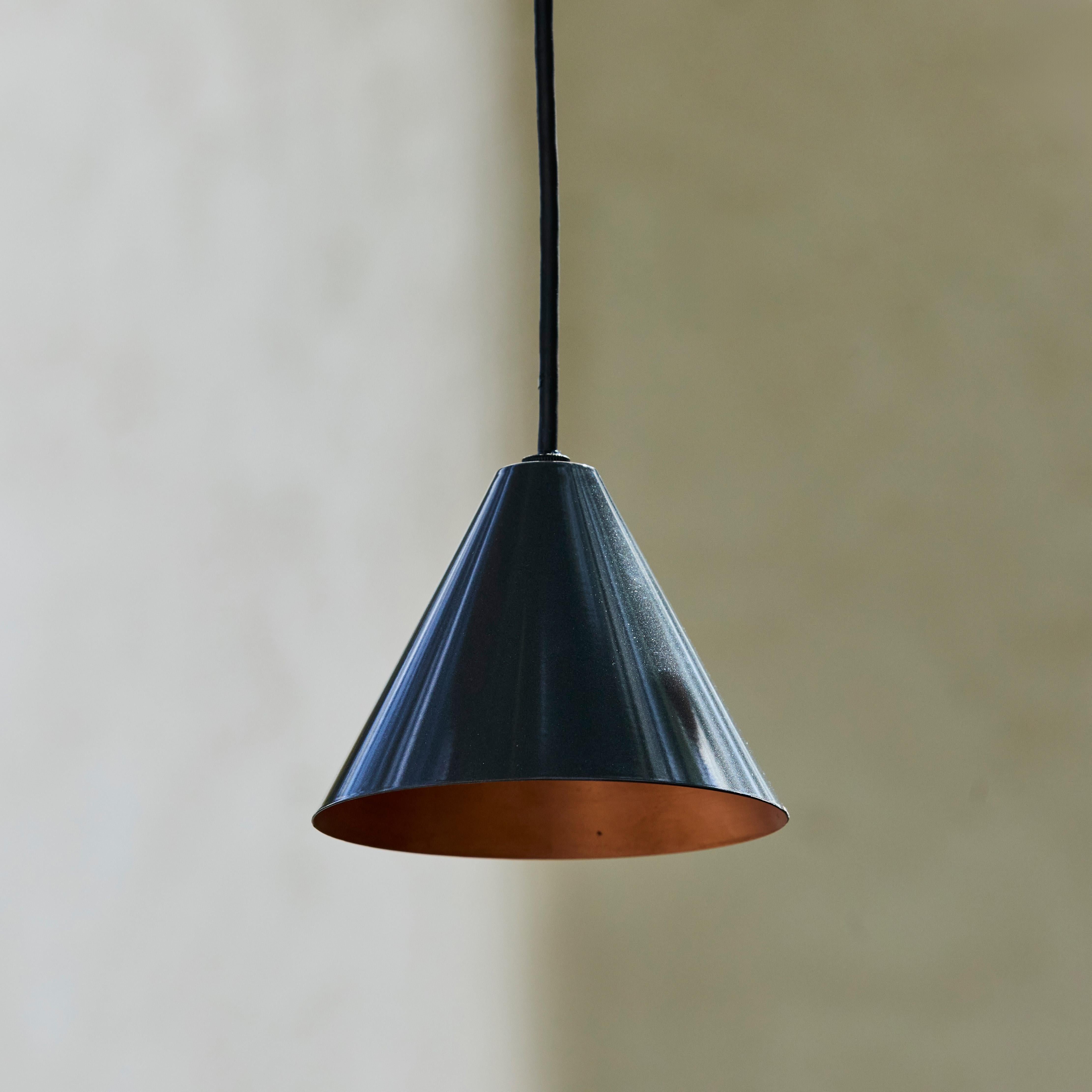 Swedish Hans-Agne Jakobsson 'Mini-Tratten' Outdoor Pendant in Steel For Sale