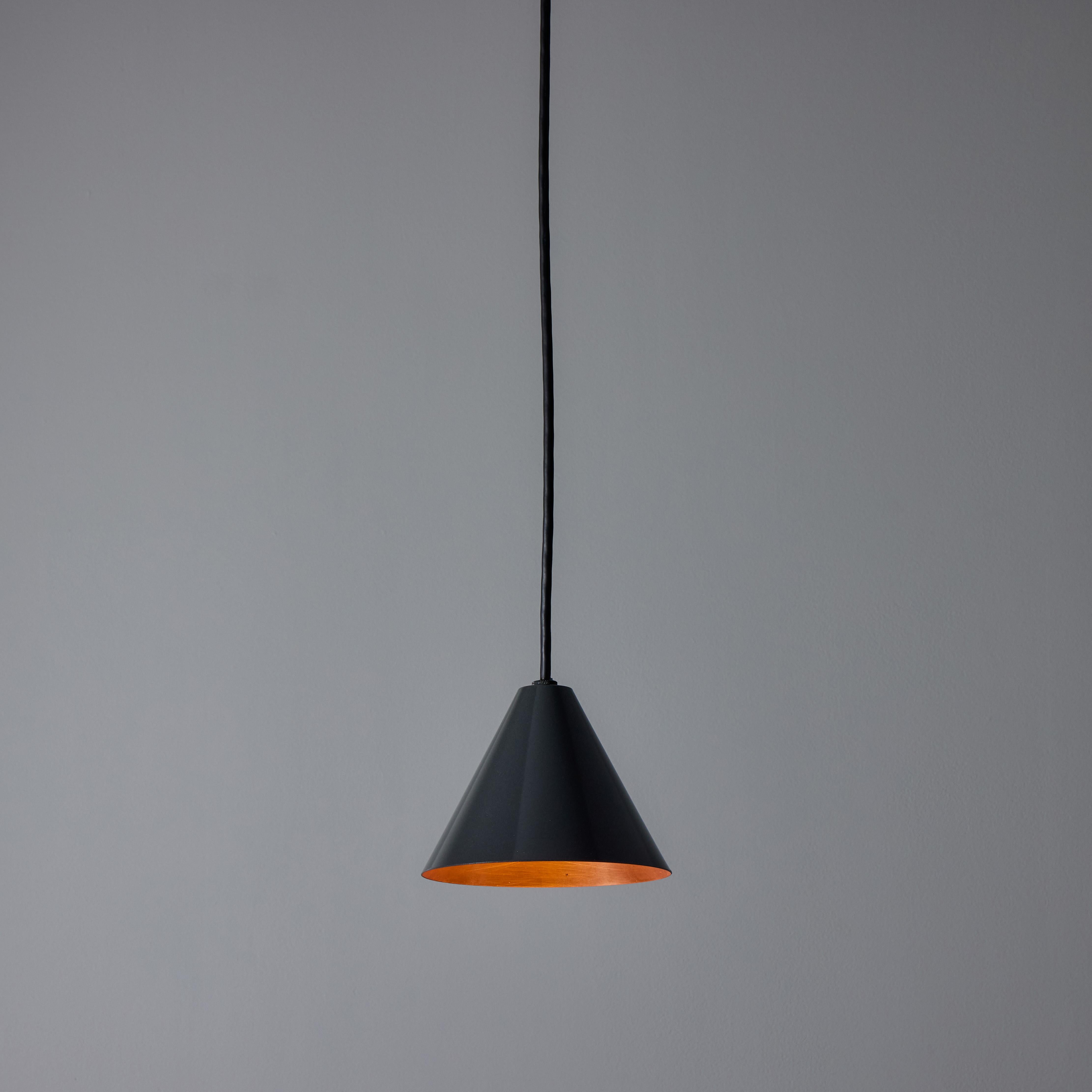 Hans-Agne Jakobsson 'Mini-Tratten' Outdoor Pendant in Steel In New Condition For Sale In Glendale, CA