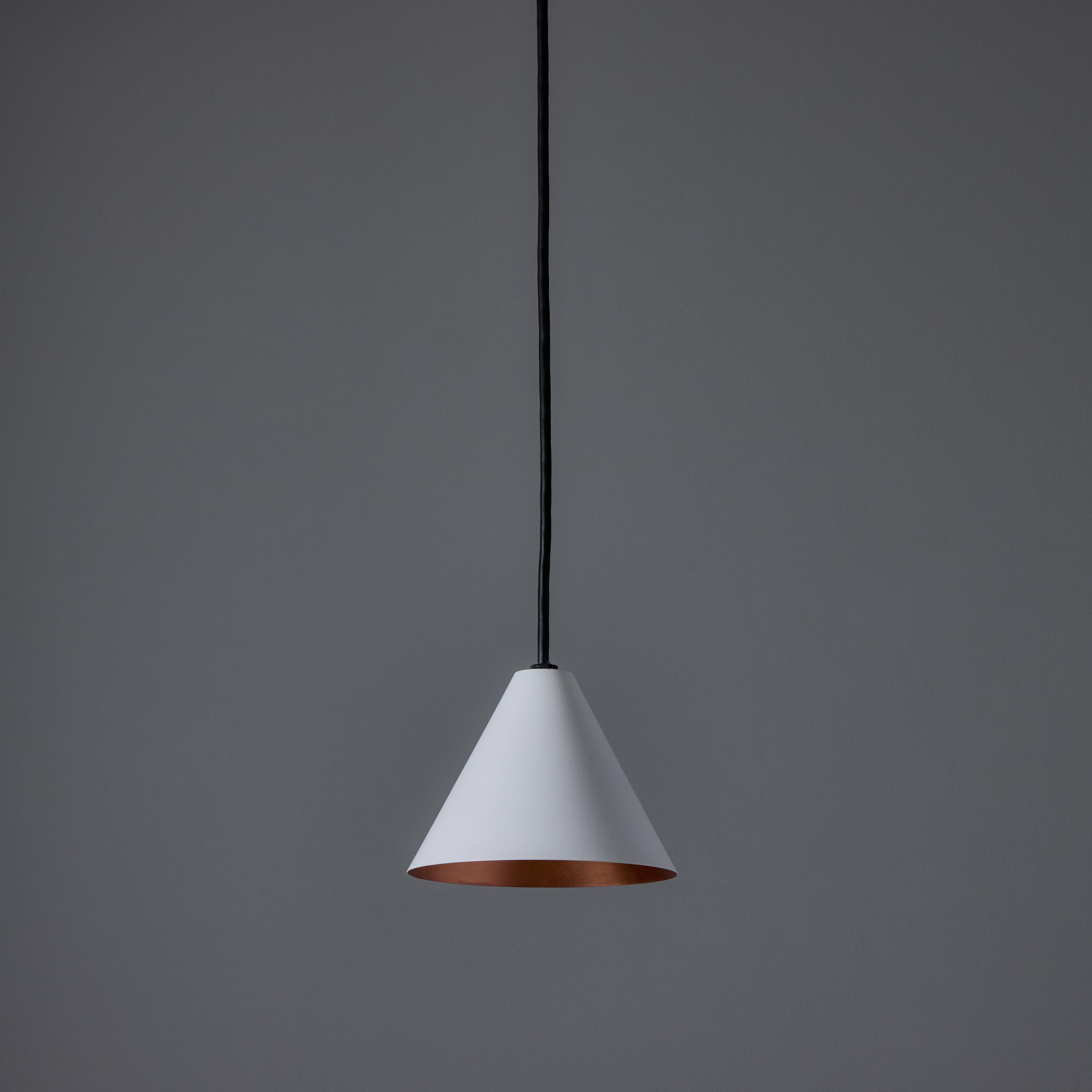 Metal Hans-Agne Jakobsson 'Mini-Tratten' Outdoor Pendant in White For Sale