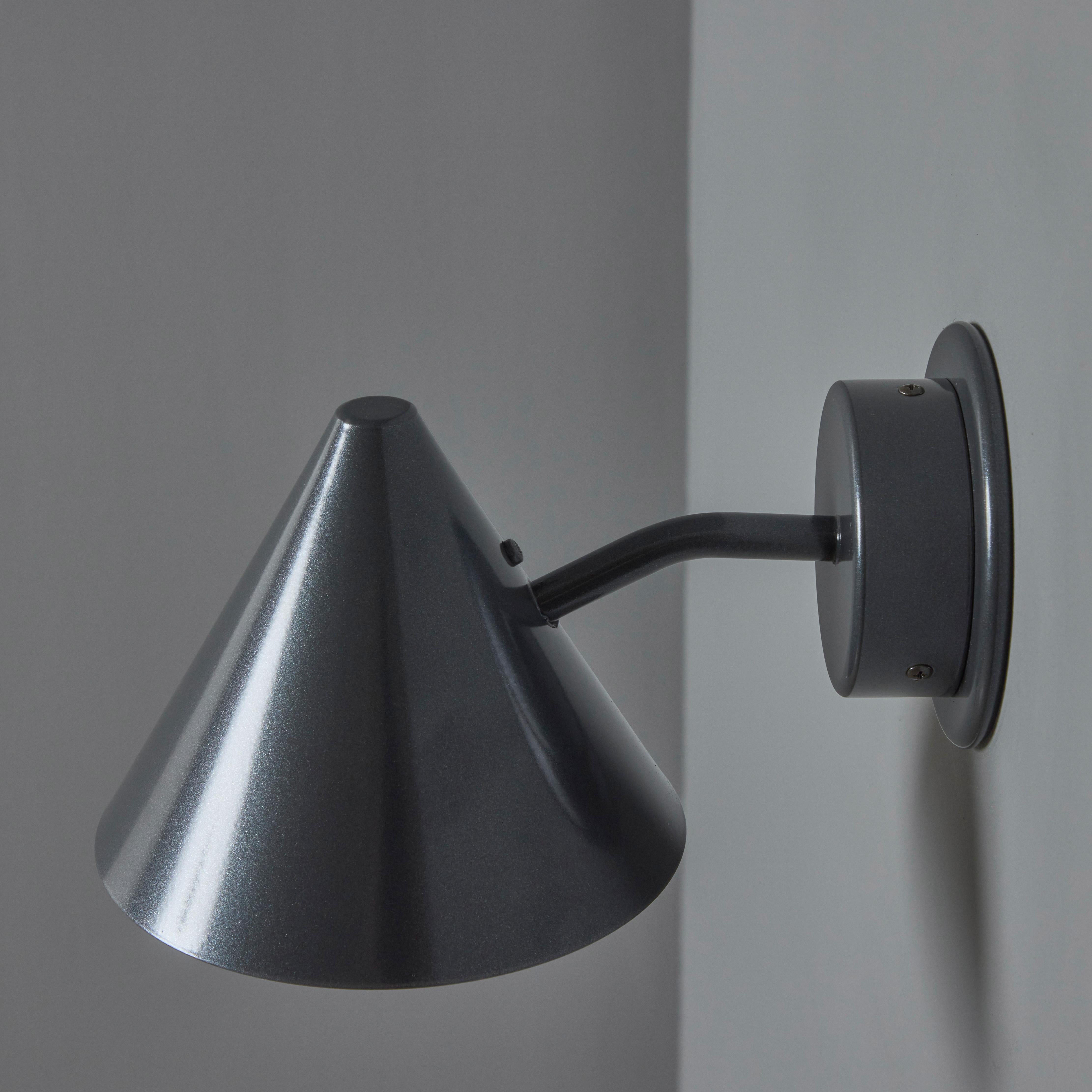 Metal Hans-Agne Jakobsson 'Mini-Tratten' Outdoor Sconce in Painted Steel For Sale
