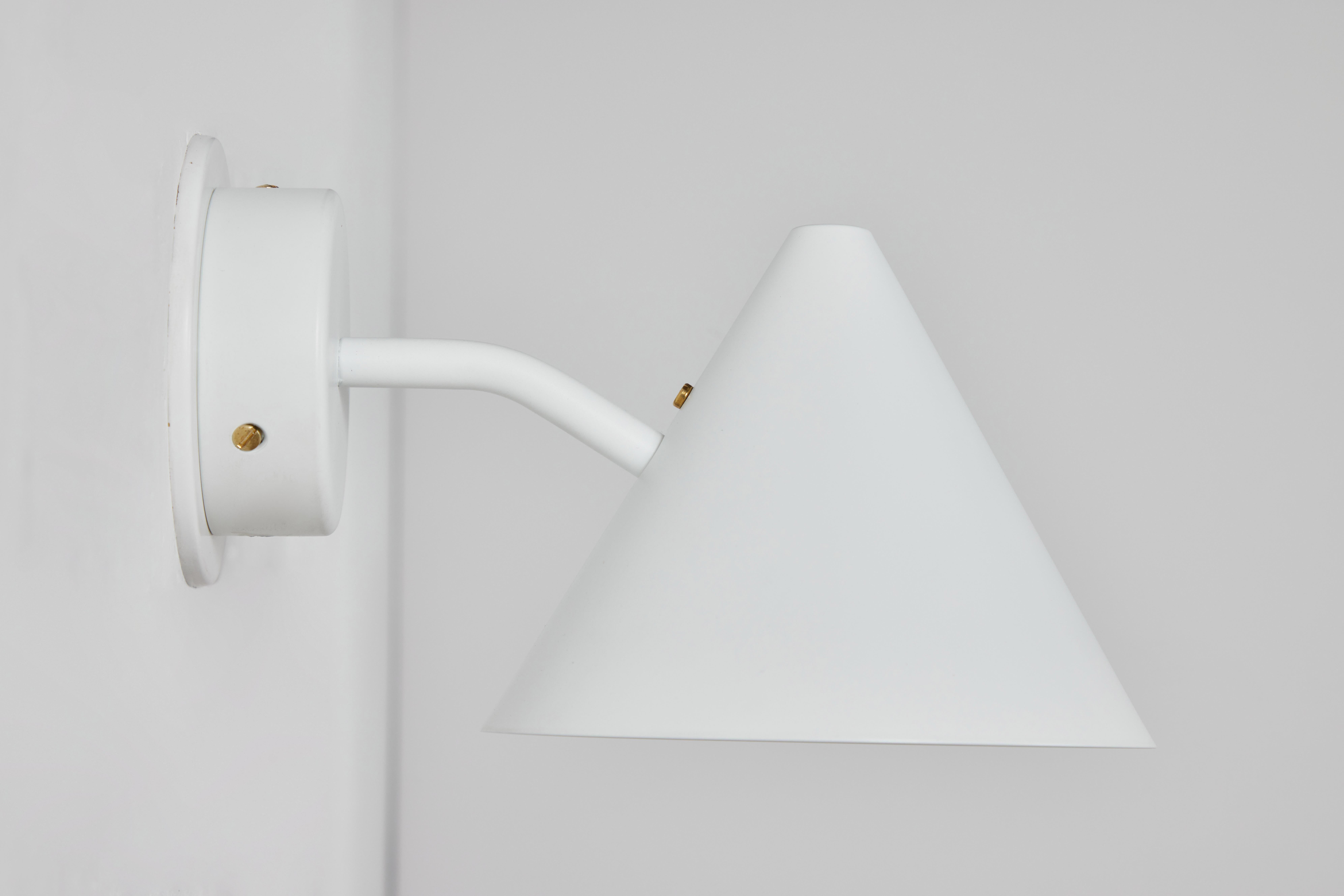 Patinated Hans-Agne Jakobsson 'Mini-Tratten' Outdoor Sconce in White For Sale